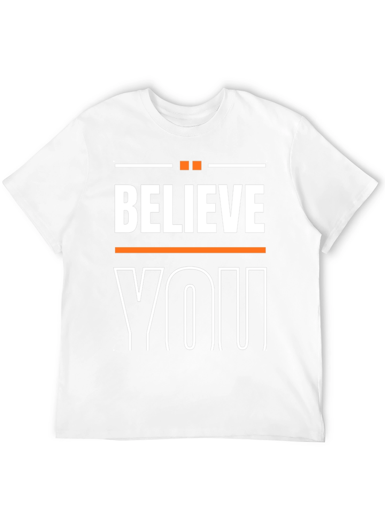 Black Believe In You Graphic Print Crew Neck T-Shirt view 12