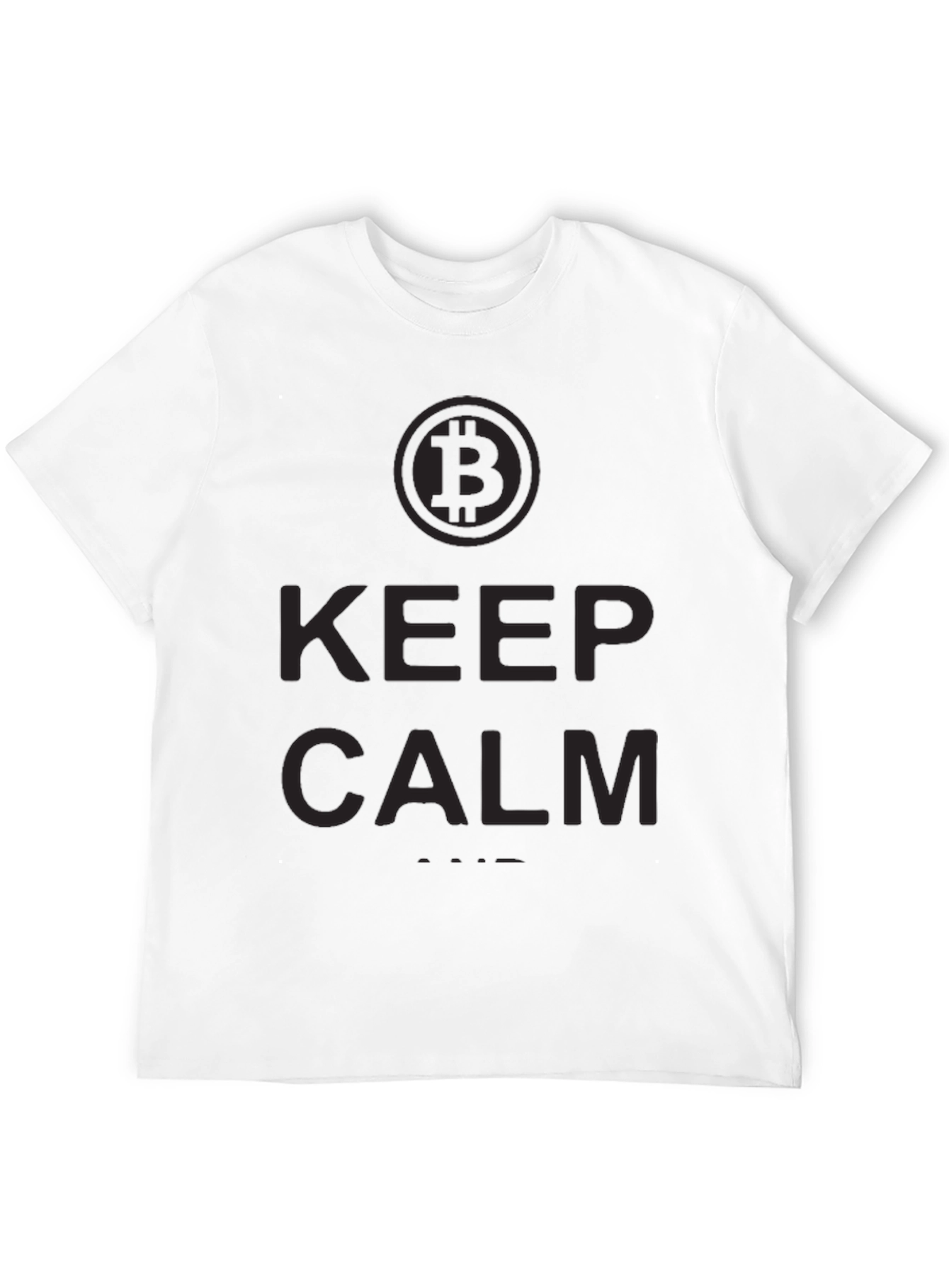 Black Bitcoin Keep Calm Black T-Shirt view 12