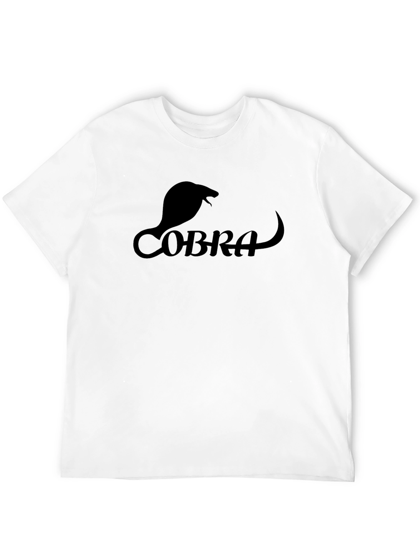Black Cobra Graphic T-Shirt - Sleek Snake Design view 12