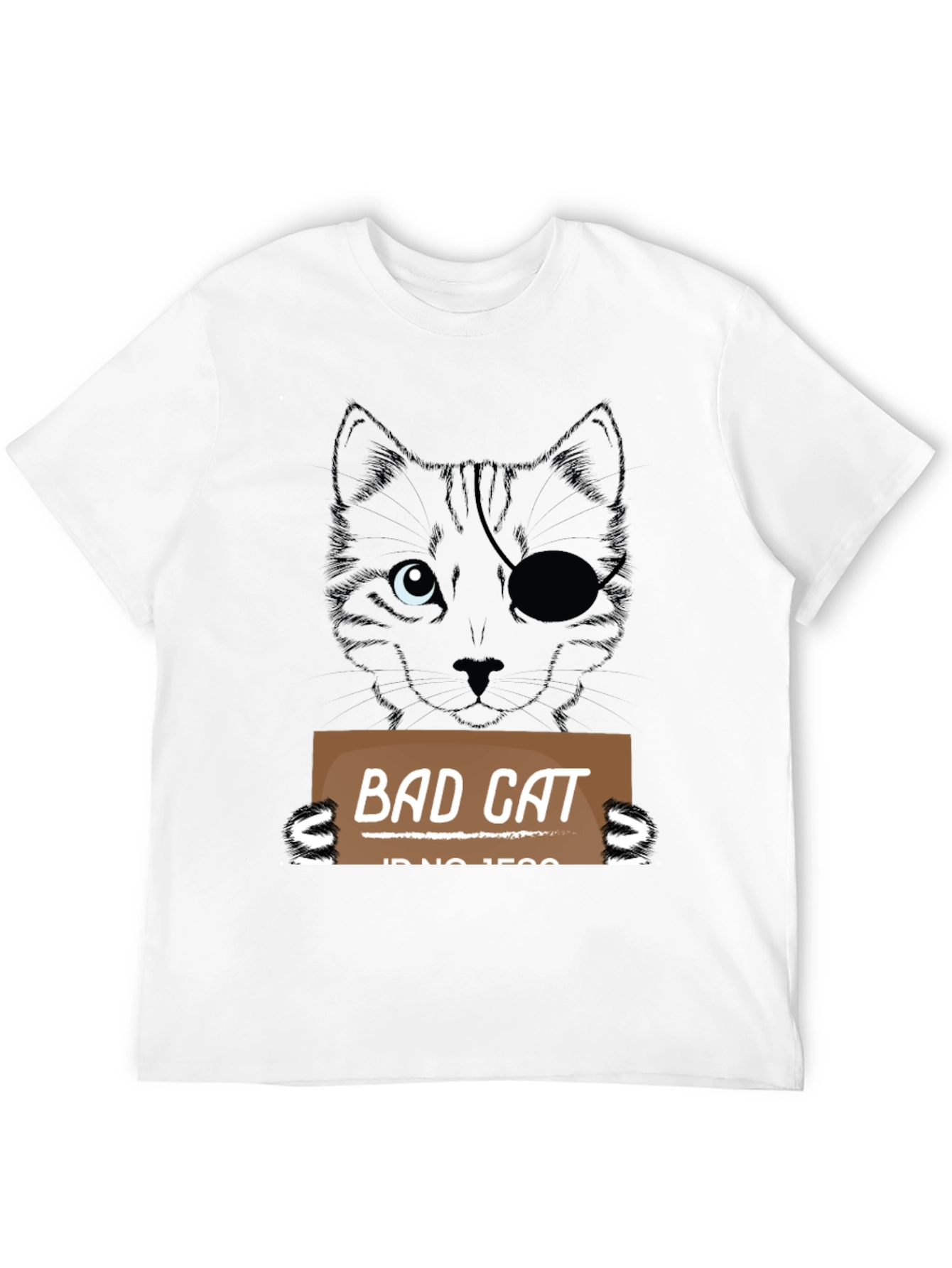 Black Bad Cat T-Shirt - Men's Black Novelty Tee view 12