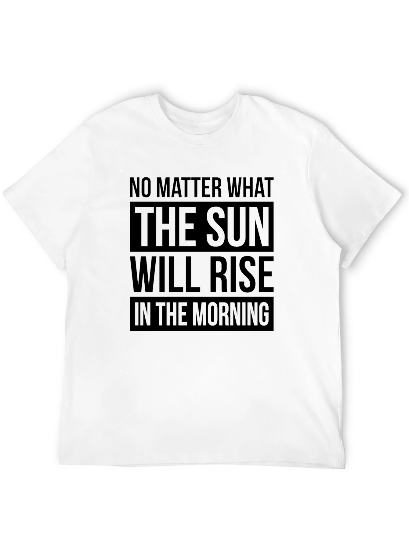Black Inspirational "Sun Will Rise" Graphic T-Shirt view 12