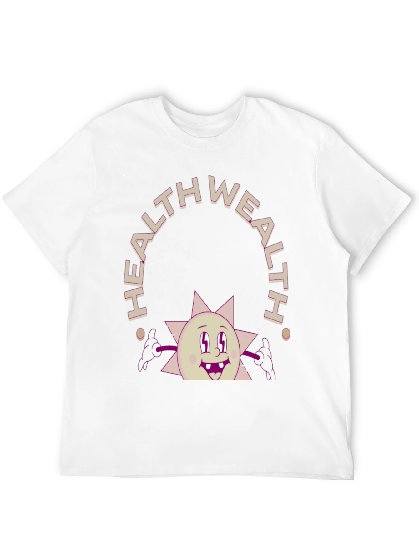 Black Health Wealth Cartoon Graphic Tee view 12