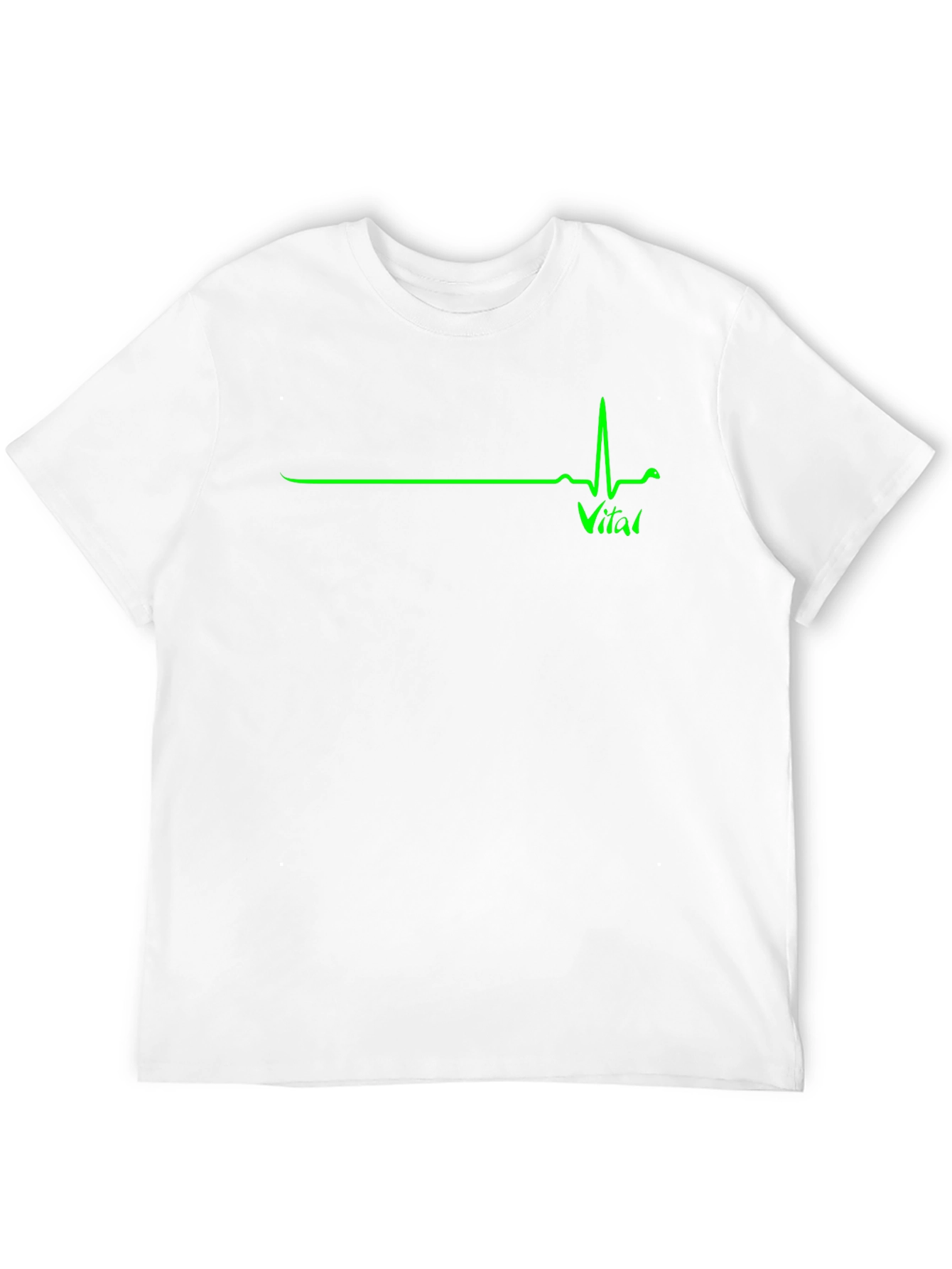 Black Vital Sign ECG Graphic T-Shirt - Black view 12