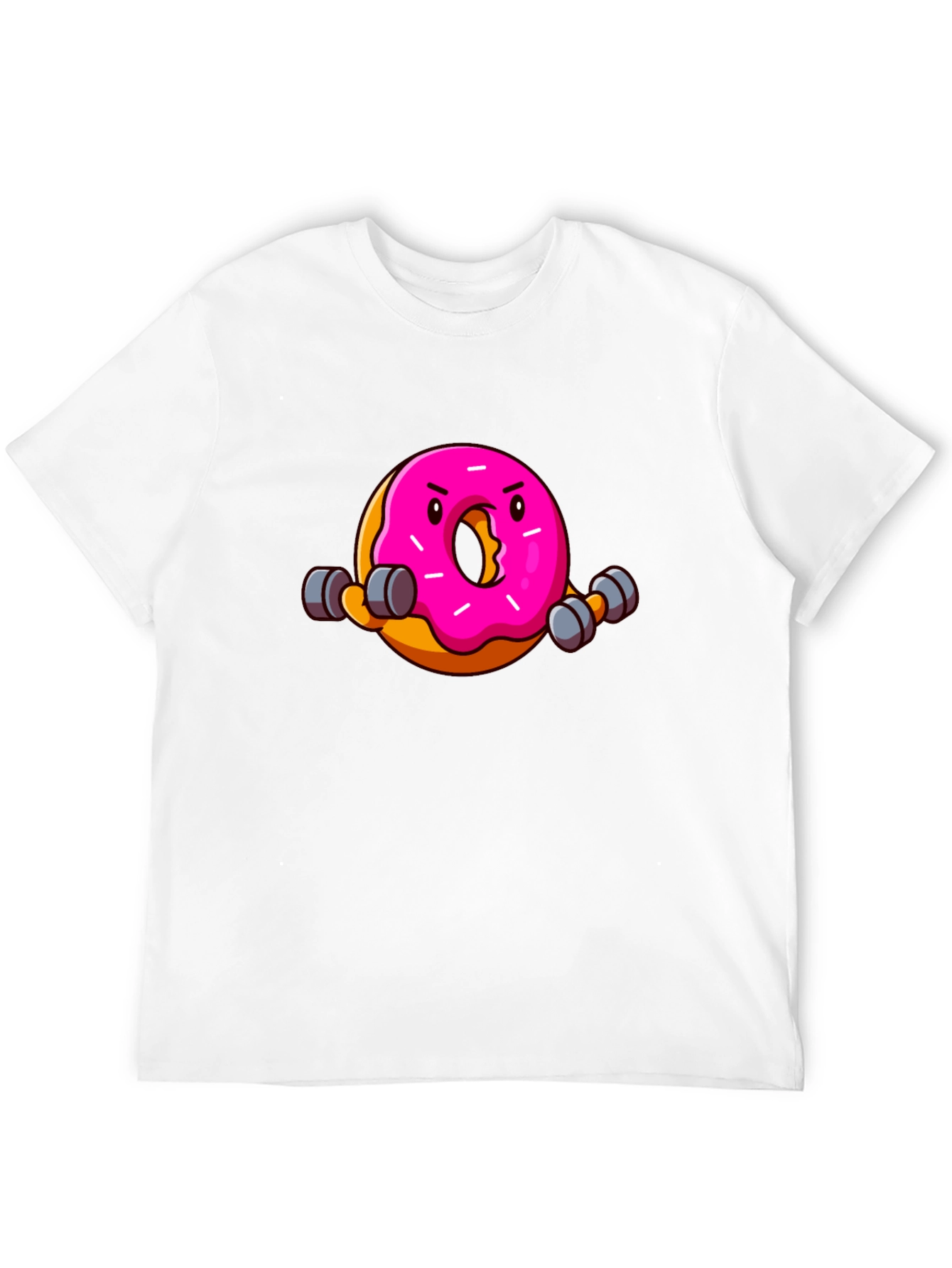 Black Funny Donut Workout Graphic T-Shirt view 12