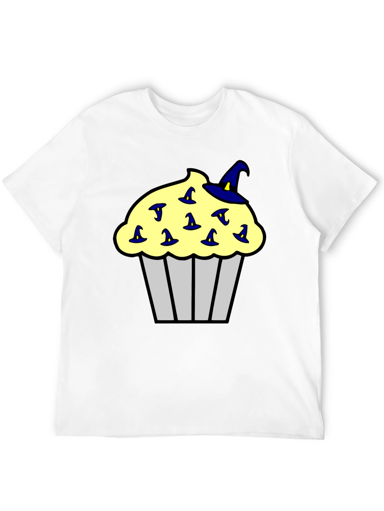 Black Cupcake Witch Hats Men's Black T-Shirt view 12