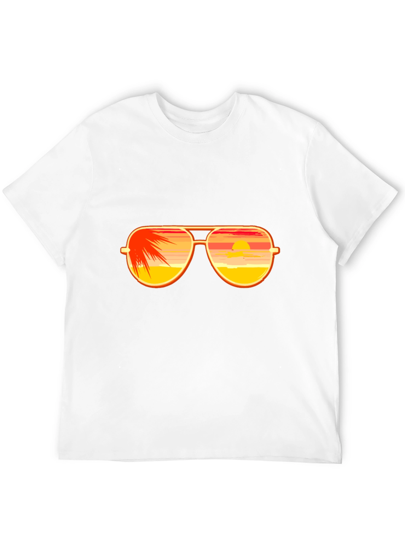 Black Sunset Sunglasses Graphic T-Shirt - Black Cotton Tee view 12