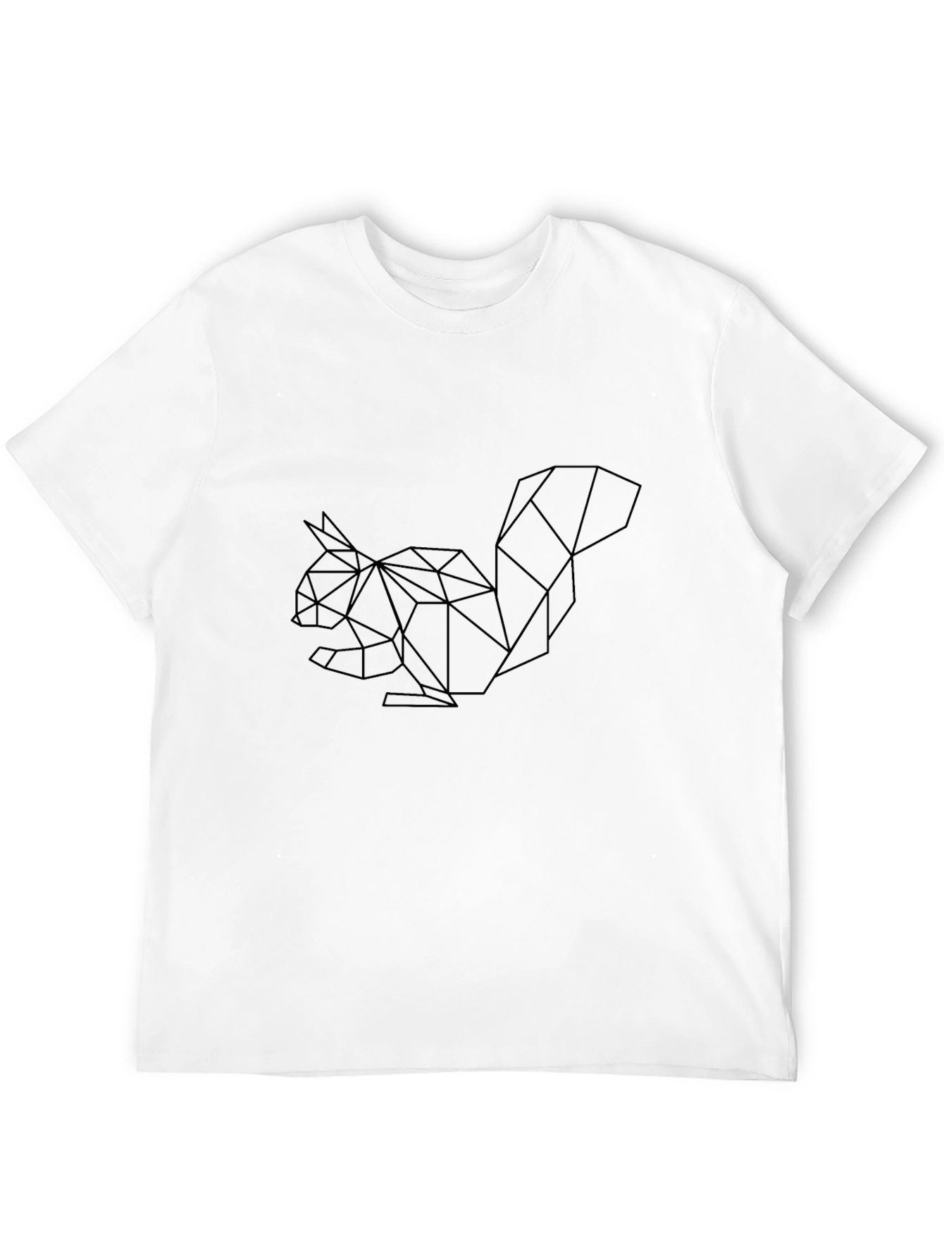 Black Geometric Squirrel Tee - Modern Design view 12