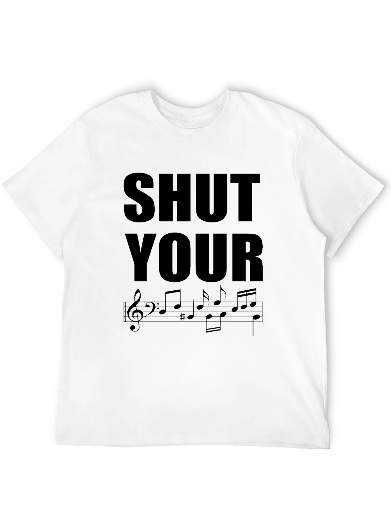 Black Shut Your Notes T-Shirt - Music Pun Tee view 12