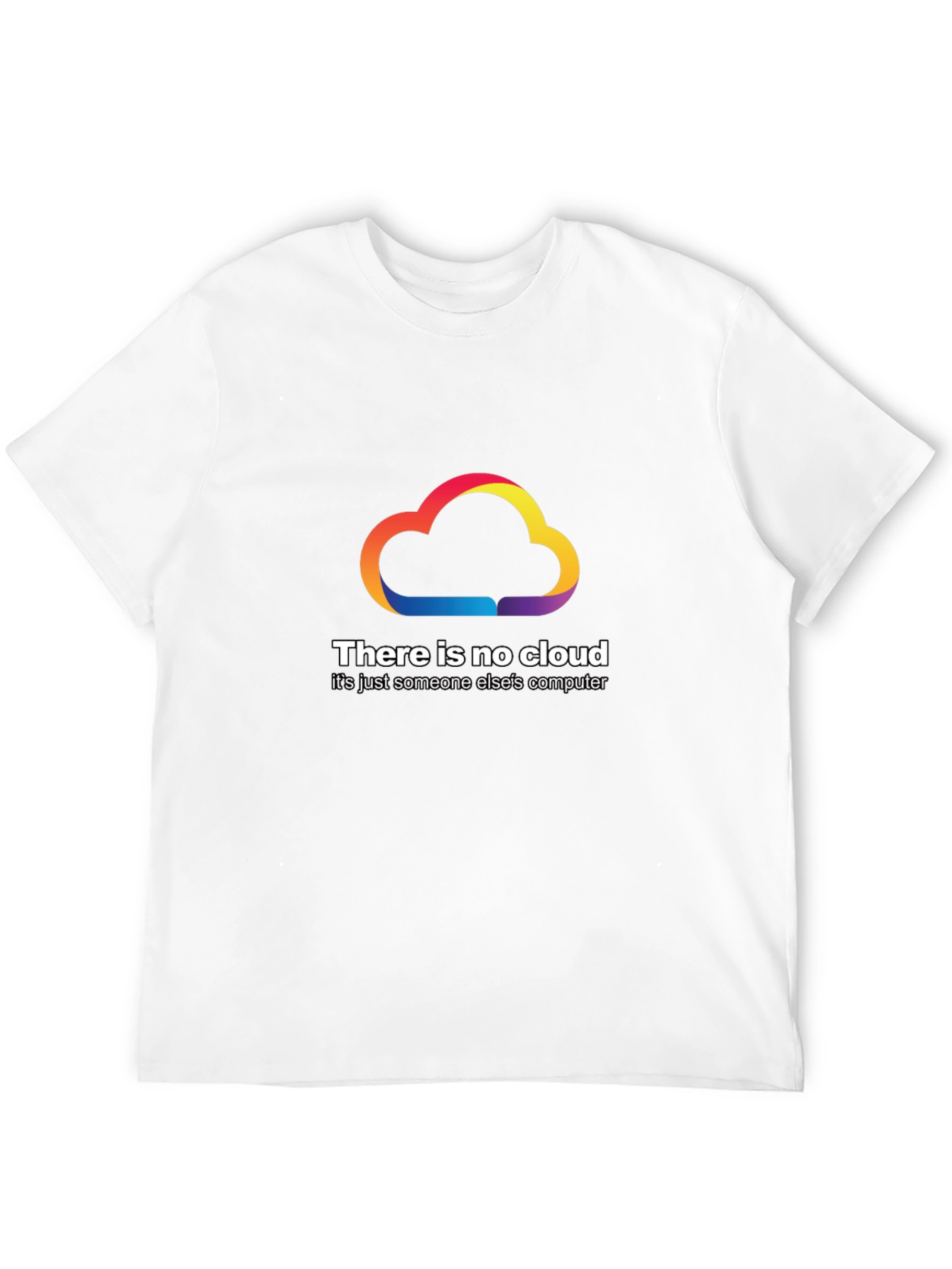 Black No Cloud T-Shirt: Someone Else's Computer Tee view 12