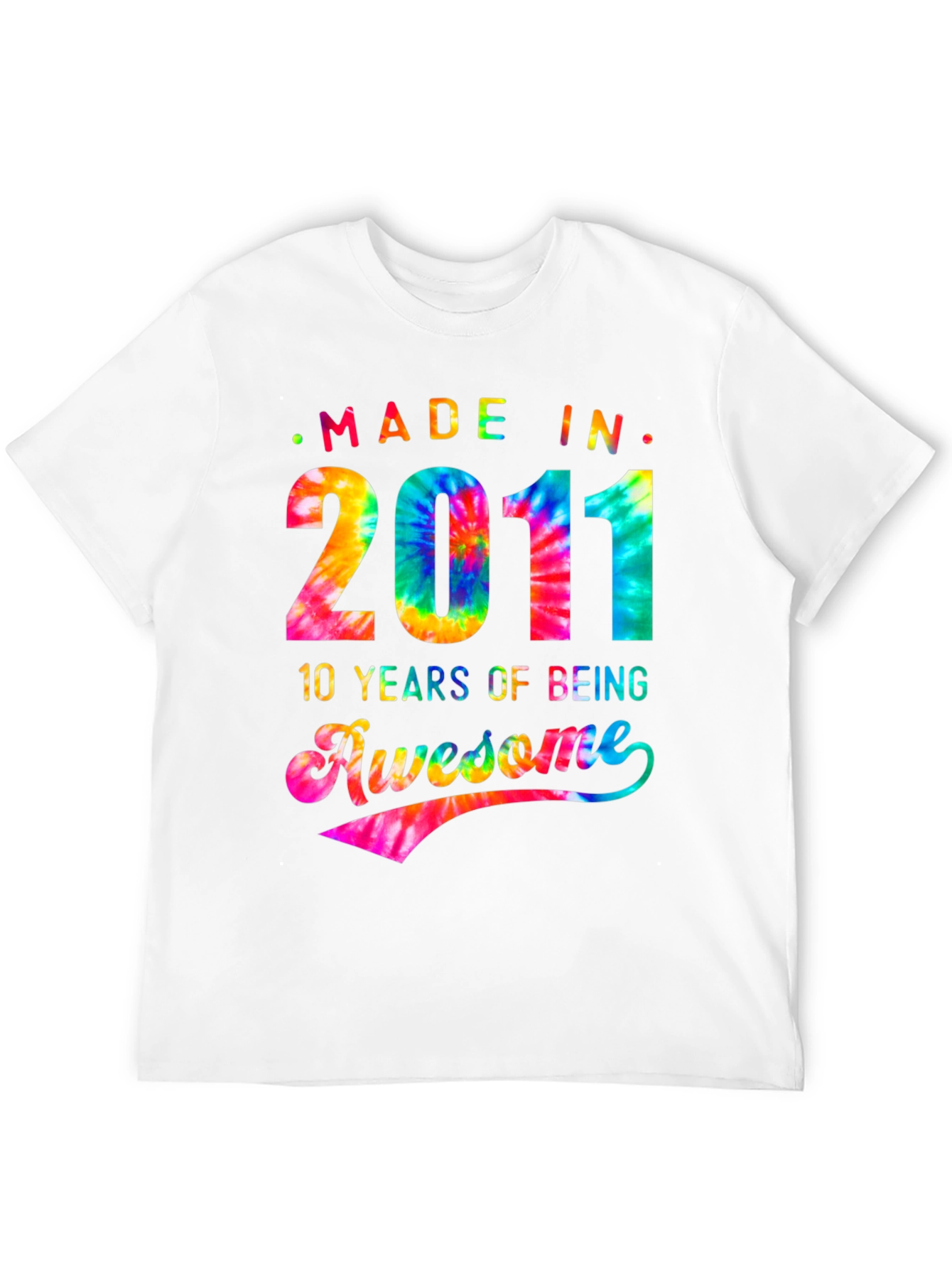 Black Made in 2011 Tie Dye Graphic T-Shirt view 12