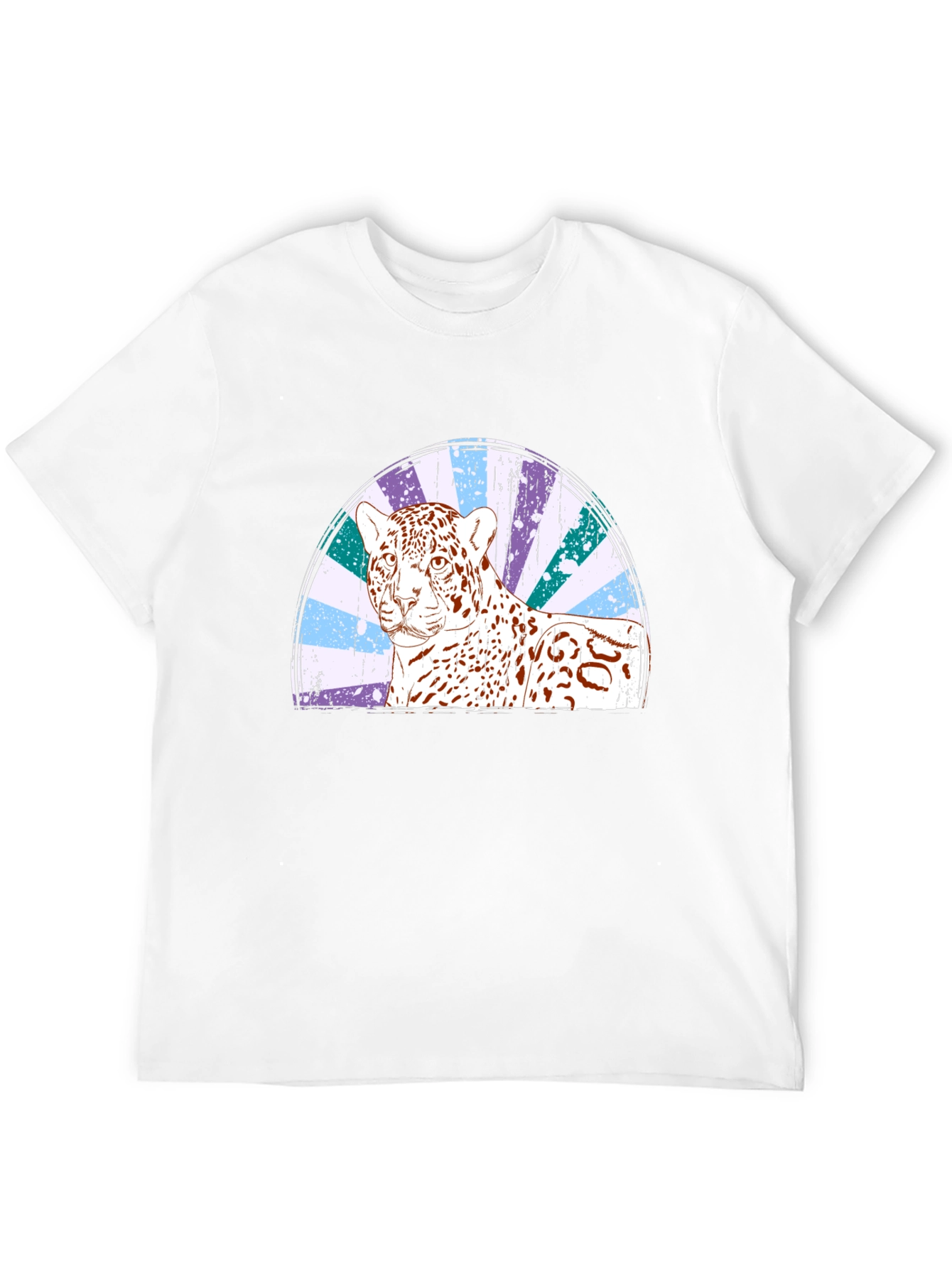 Black Vintage Leopard Graphic T-Shirt view 12