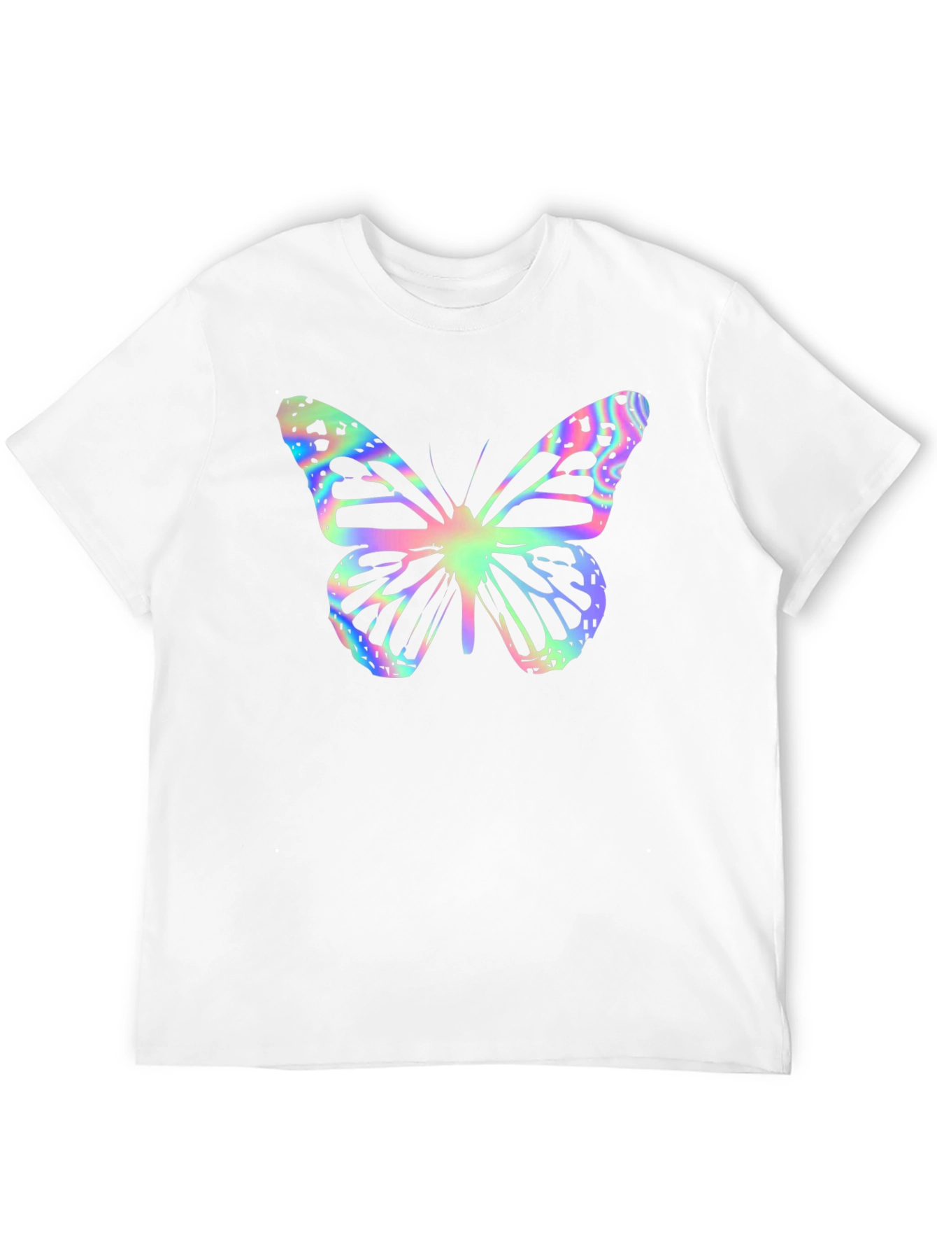 Black Butterfly Print Black T-Shirt view 12