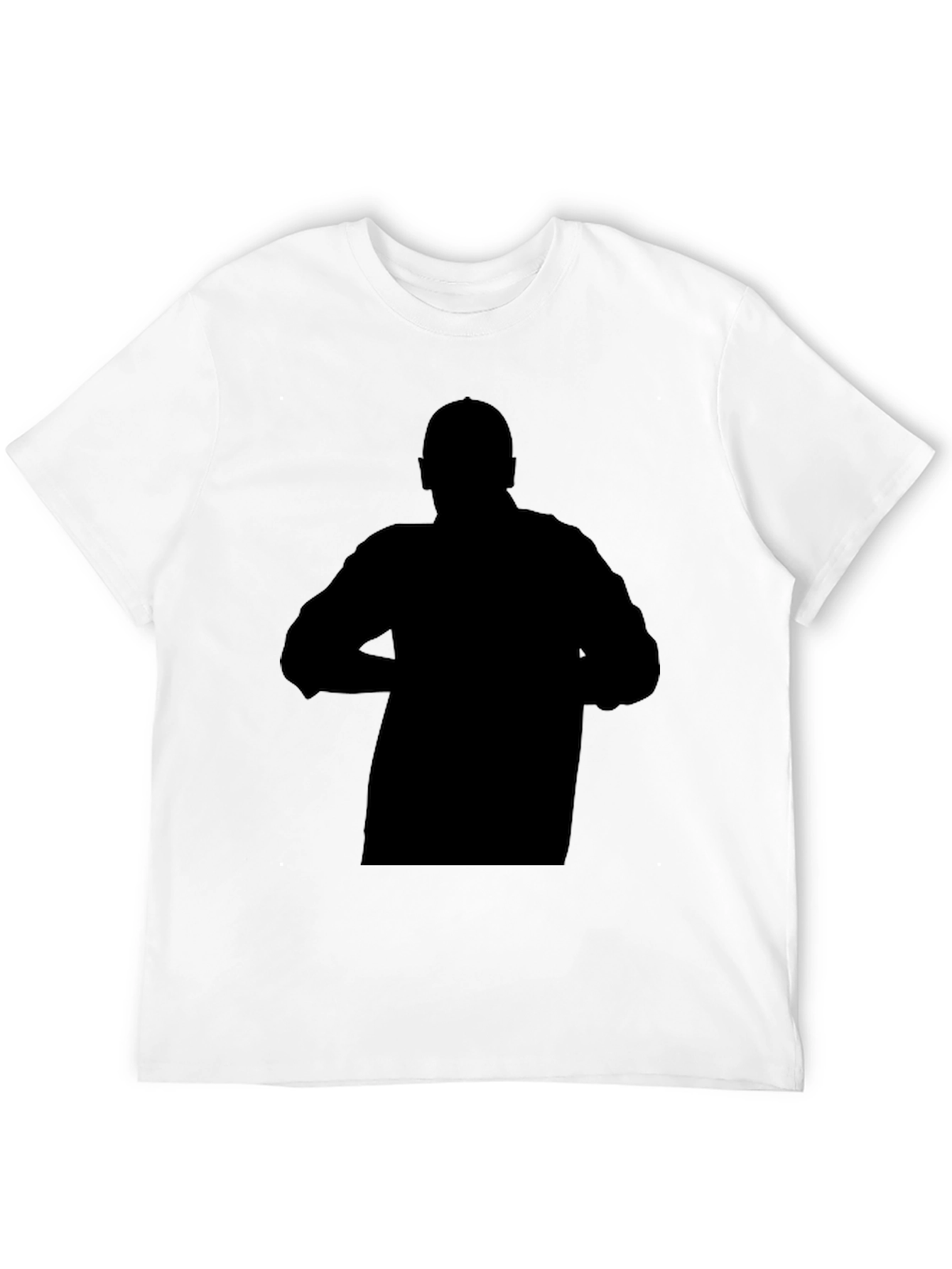 Black Men's Black Graphic Print Crew Neck T-Shirt view 12