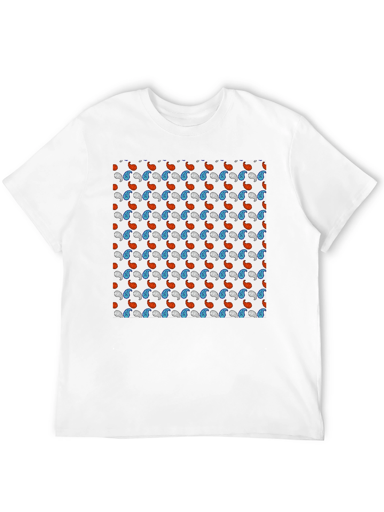 Paisley Pattern Tee - Stylish Comfort - 12