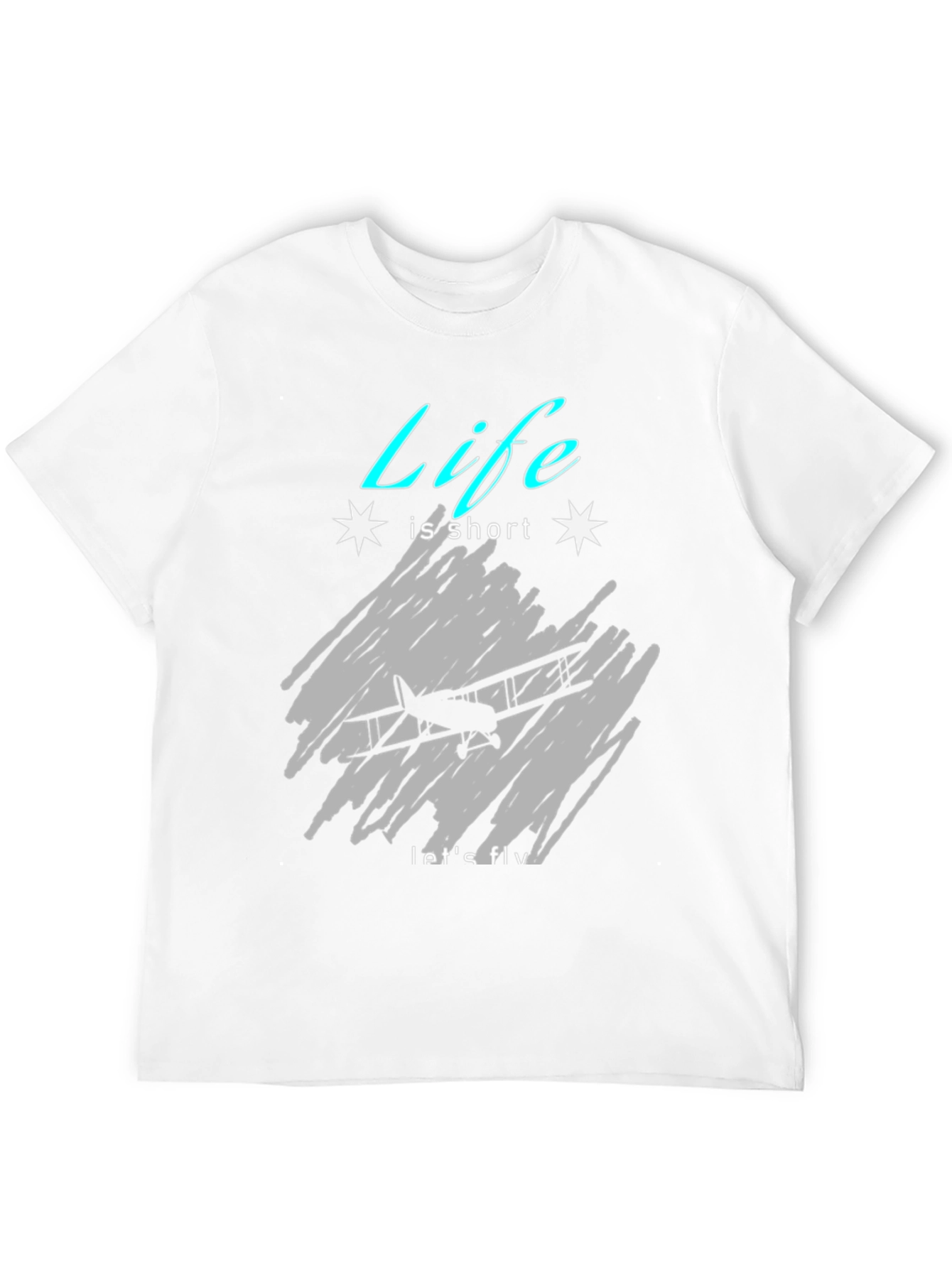 Black Life Is Short, Let's Fly Graphic Tee view 12