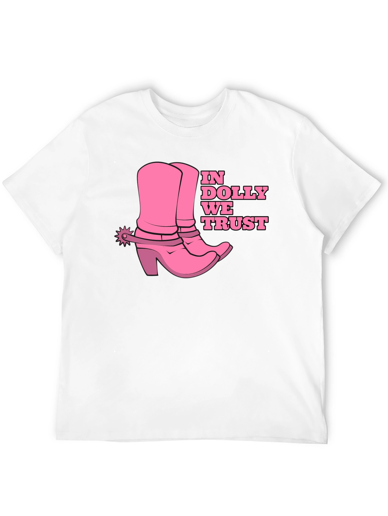 Black In Dolly We Trust T-Shirt - Cowboy Boots Graphic Tee view 12