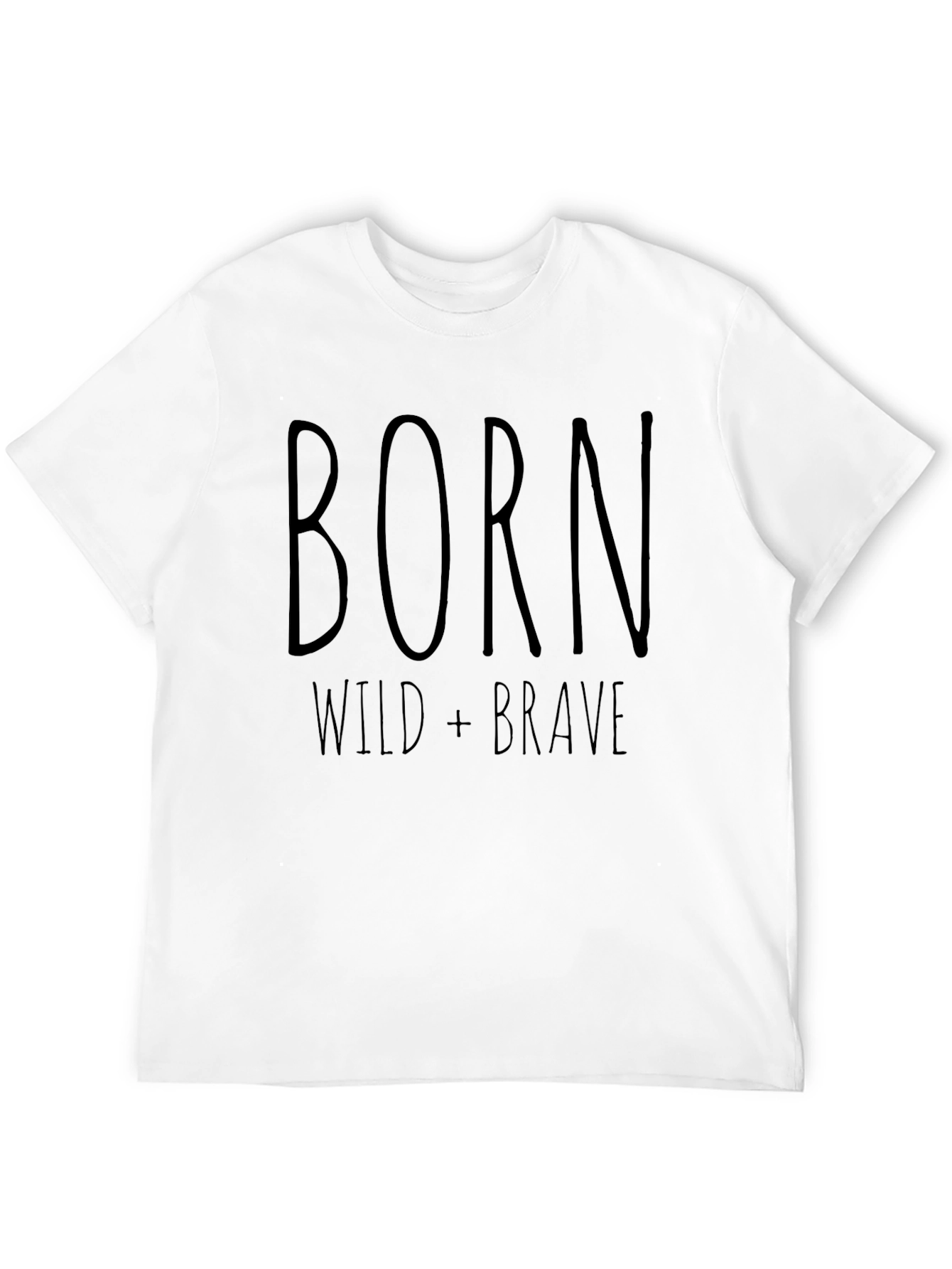 Black Born Wild + Brave Graphic T-Shirt - Mens view 12