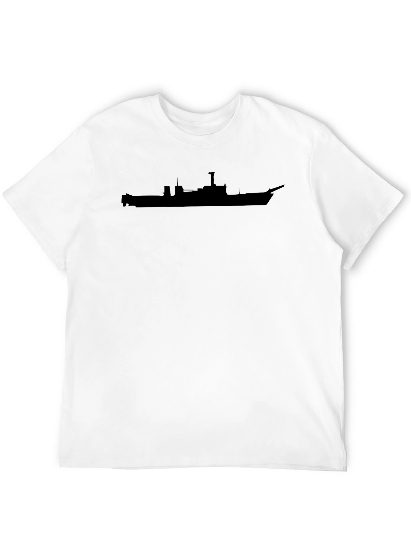 Black Black Ship Silhouette Graphic T-Shirt view 12
