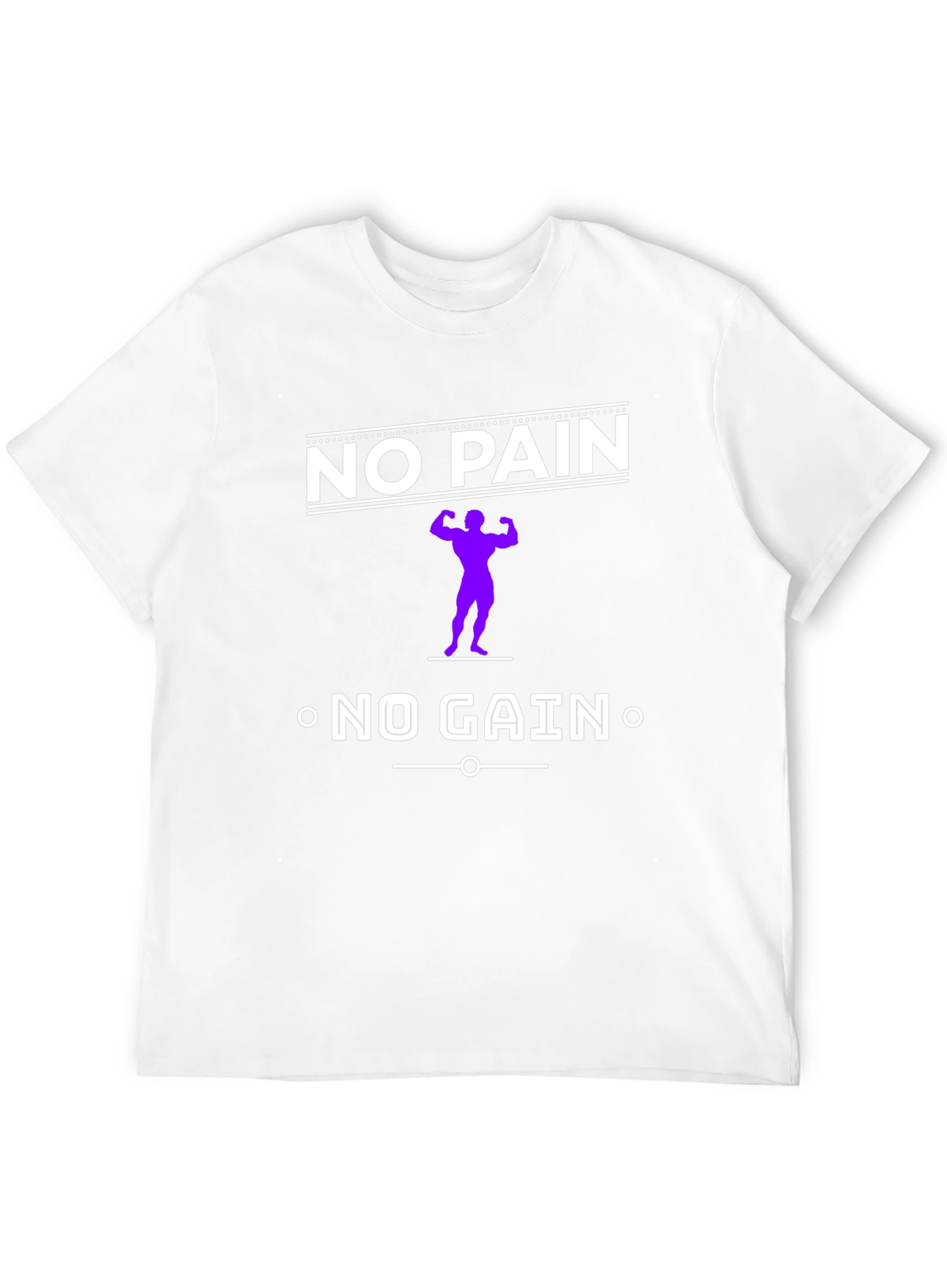 Black No Pain No Gain Black Graphic T-Shirt view 12