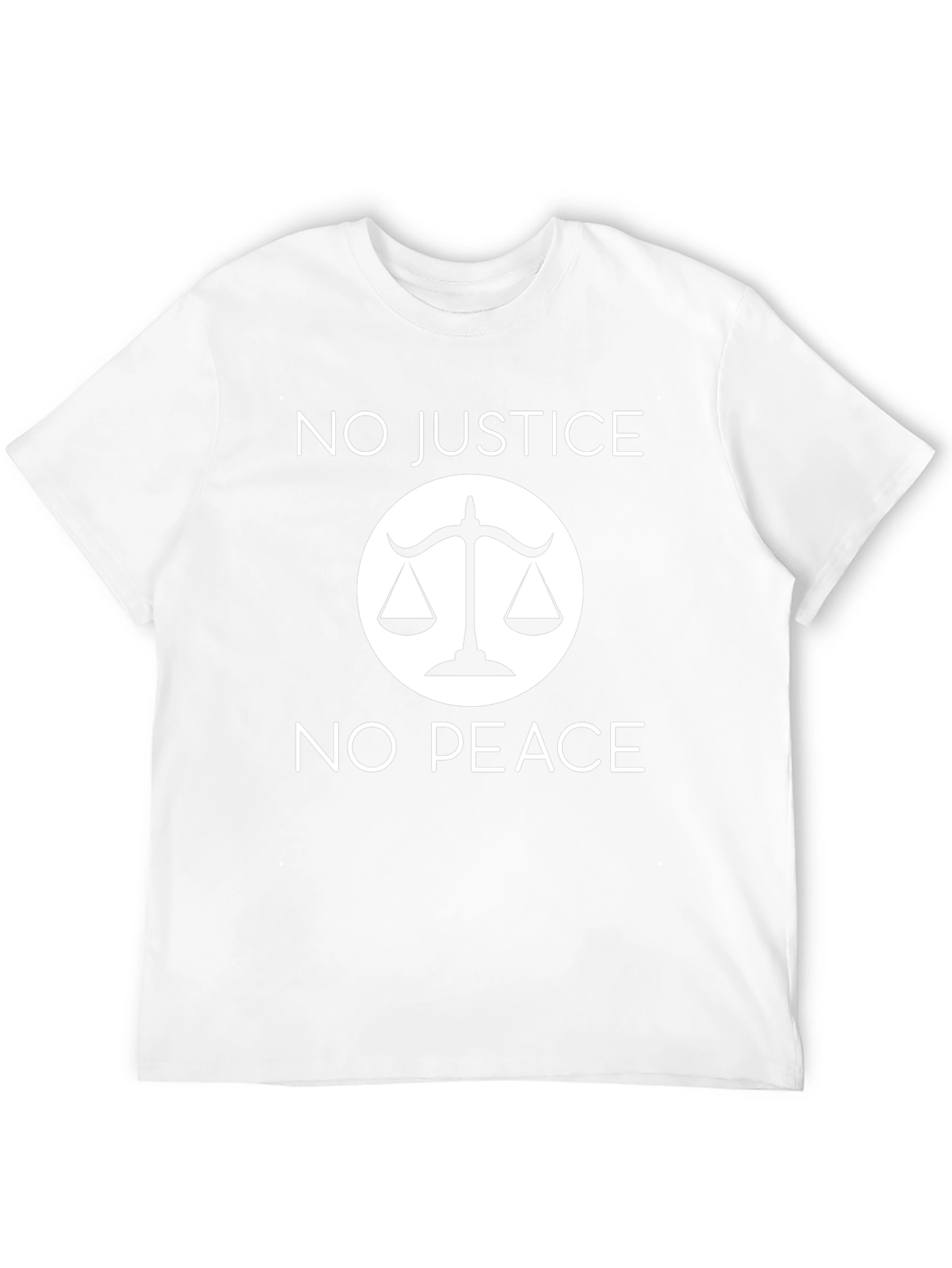 Black No Justice No Peace Graphic Tee - Social Justice T-Shirt view 12