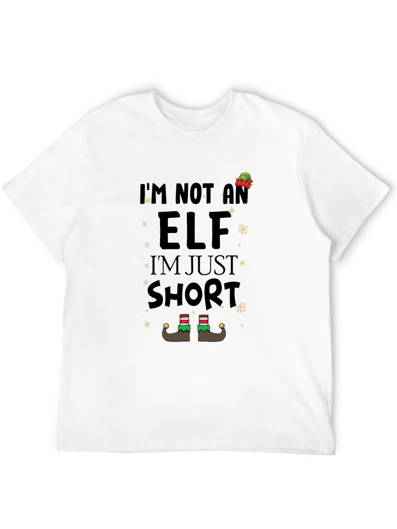 Black I'm Not an Elf, I'm Just Short T-Shirt view 12