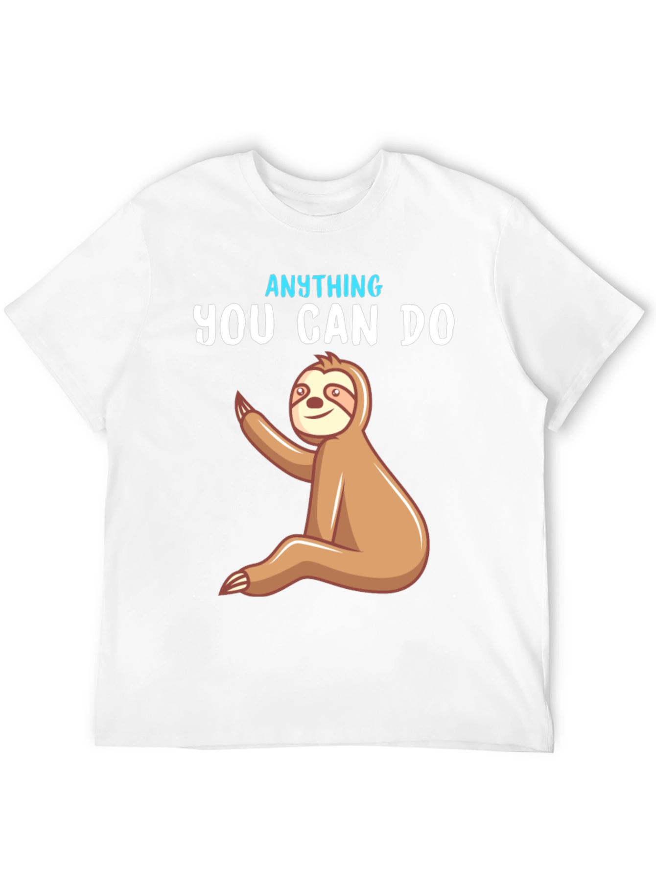 Black Funny Sloth "Anything You Can Do" Graphic T-Shirt view 12