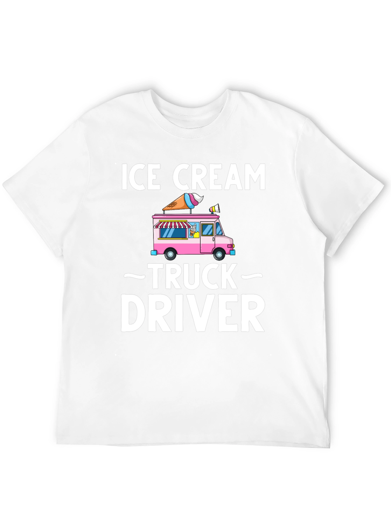 Black Ice Cream Truck Driver T-Shirt - Novelty Graphic Tee view 12