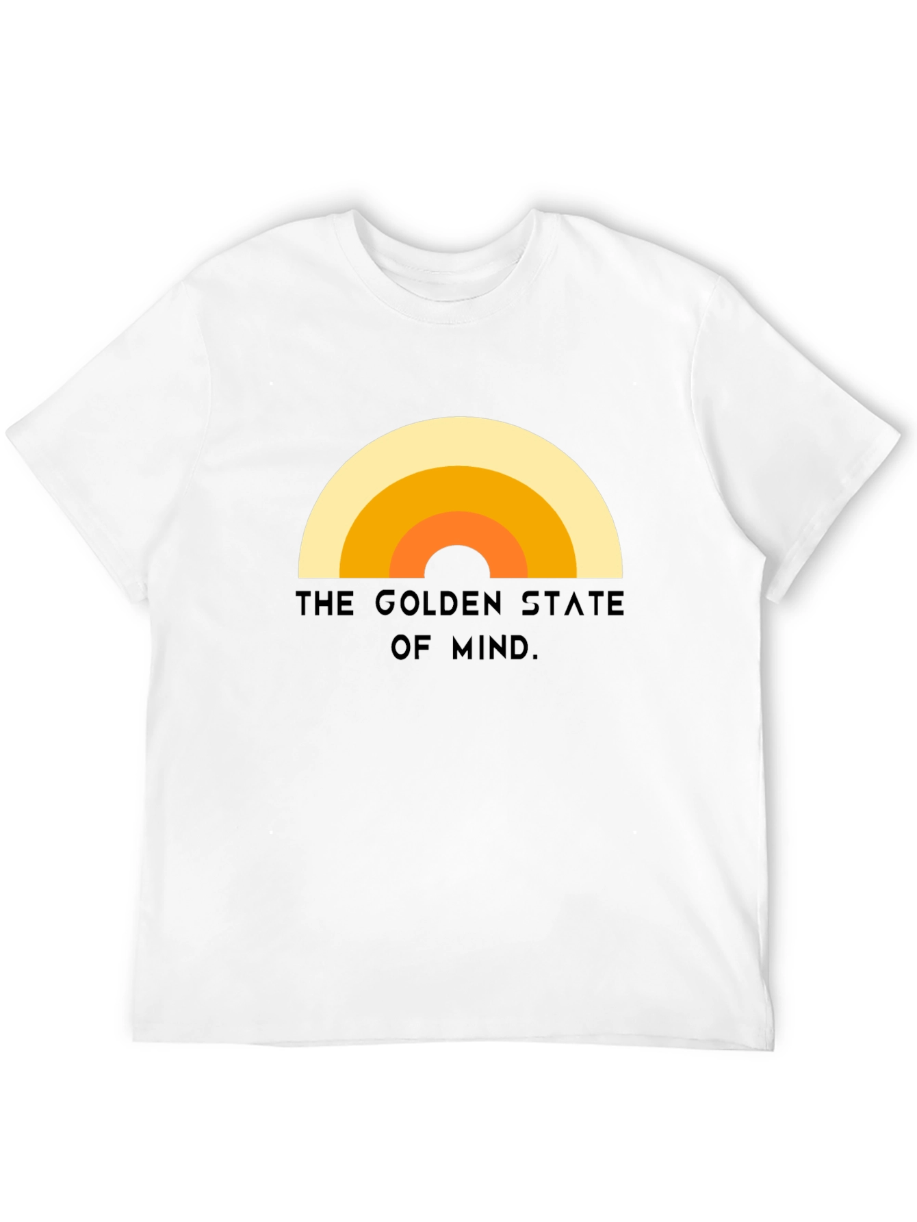 Black Golden State of Mind Retro T-Shirt view 12