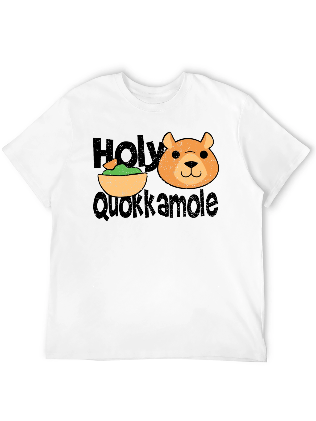 Black Holy Quokkamole Funny Graphic T-Shirt view 12