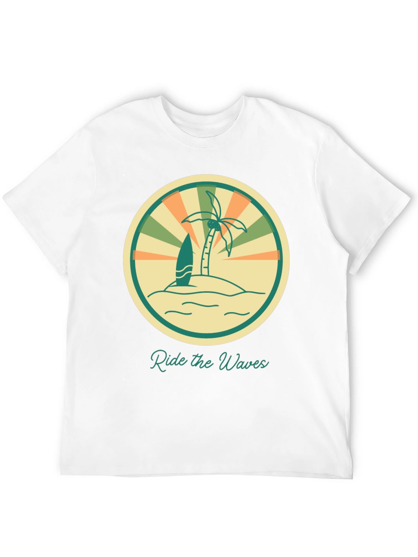 Black Ride the Waves Graphic Tee - Retro Surf Vibes view 12