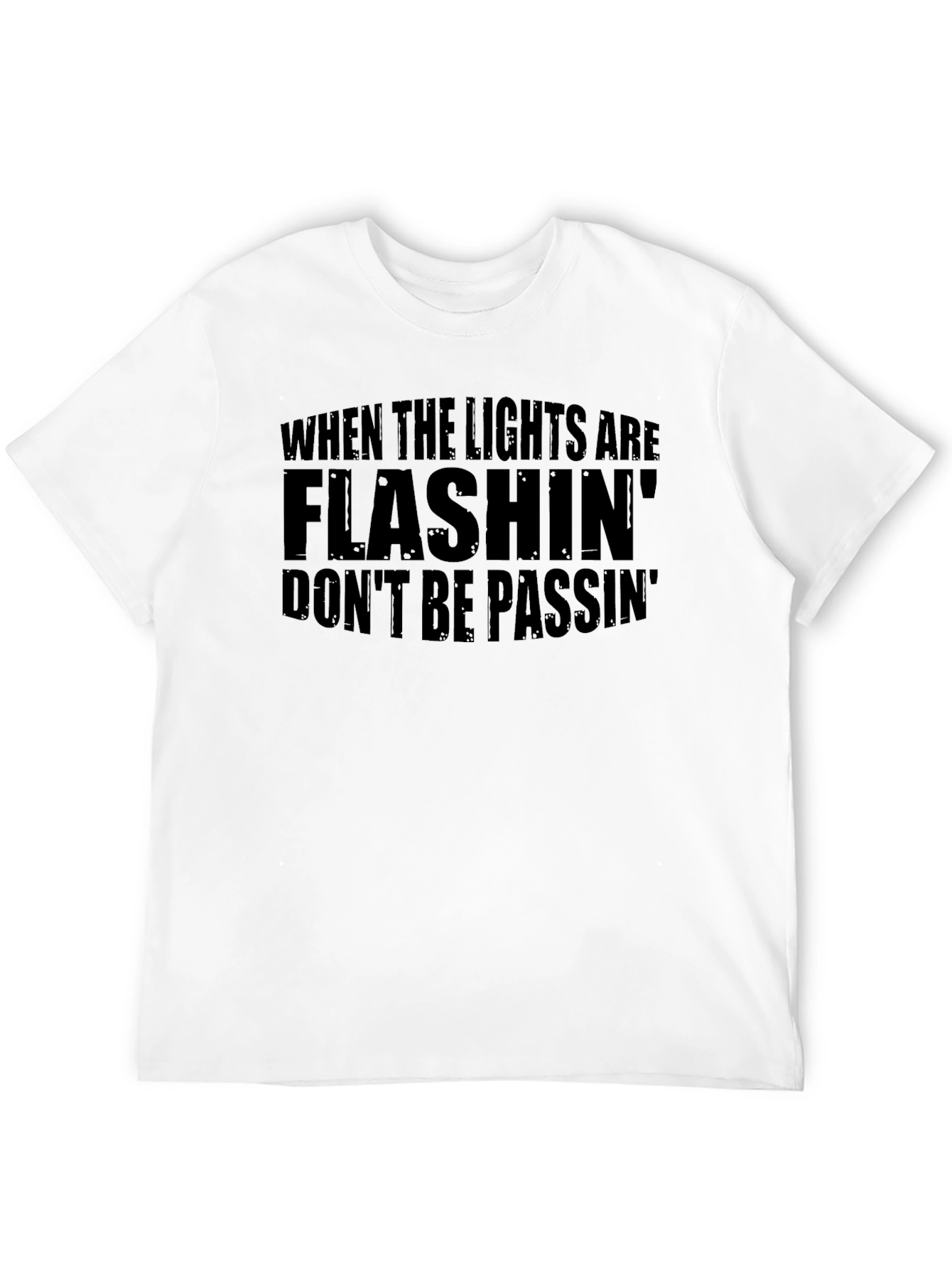 Black Flashing Lights T-Shirt - Don't Be Passin' Tee view 12