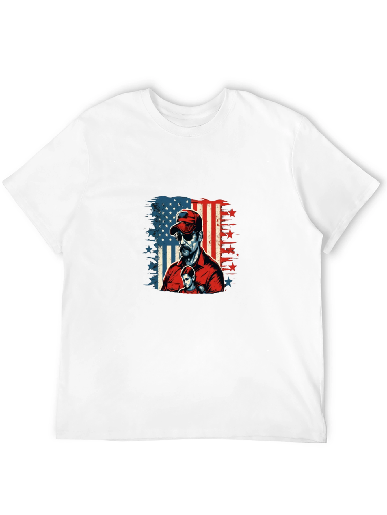 Black Patriotic Dad & Son Graphic Black Tee view 12