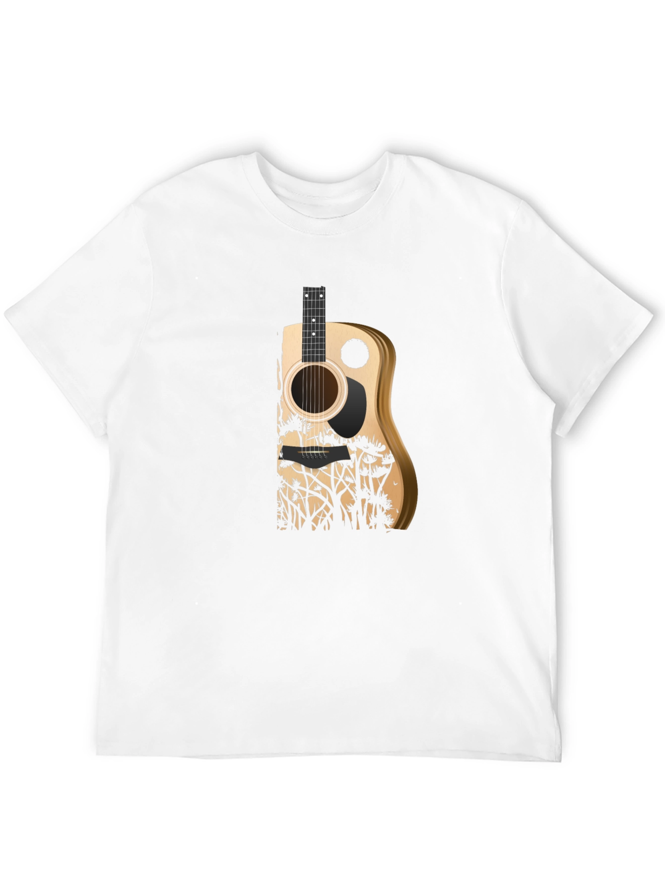 Black Guitar Nature Graphic Tee view 12
