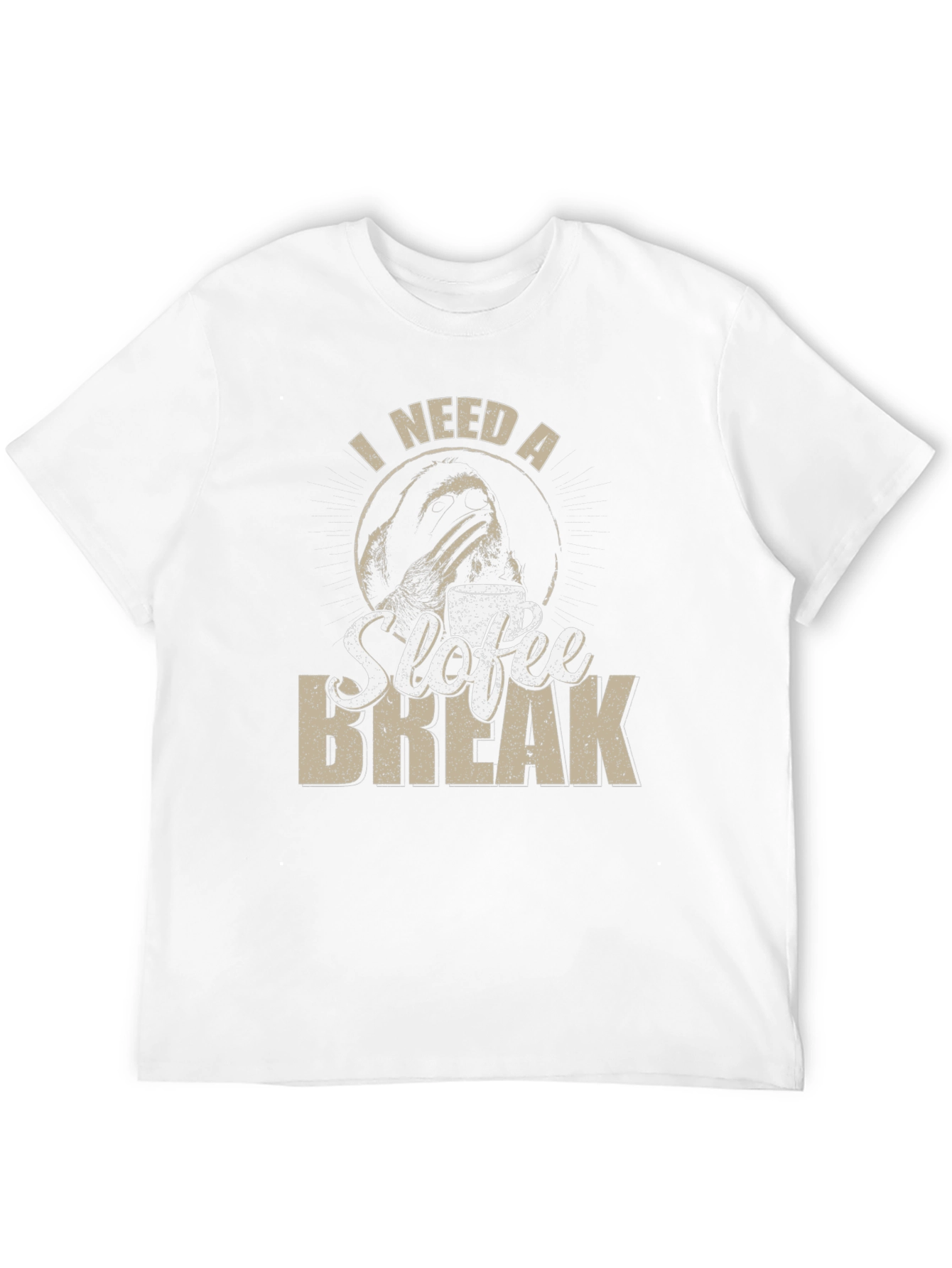 Black Sloth Coffee Break Graphic T-Shirt - Unisex Tee view 12
