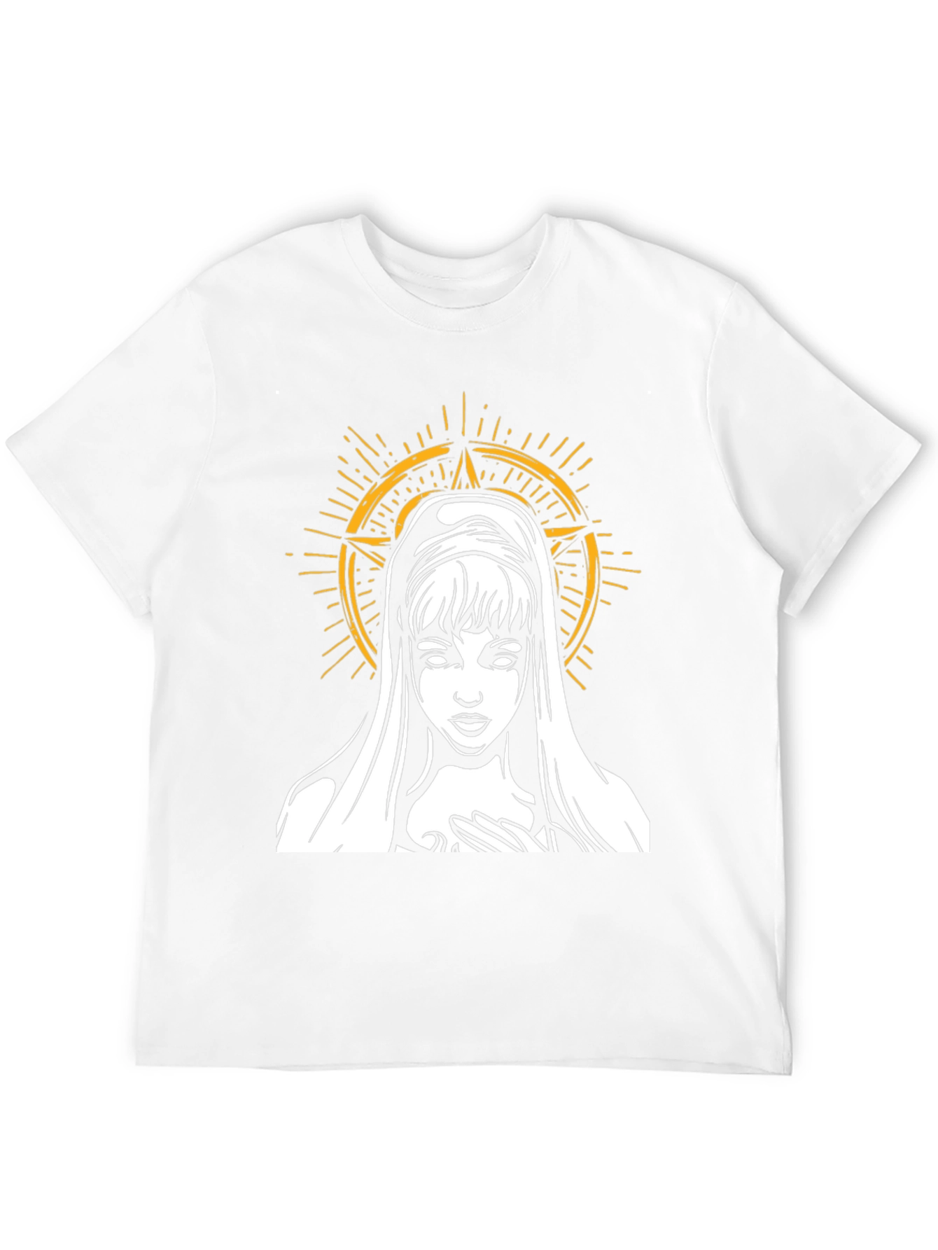 Black Virgin Mary Graphic Tee - Dark Aesthetic T-Shirt view 12