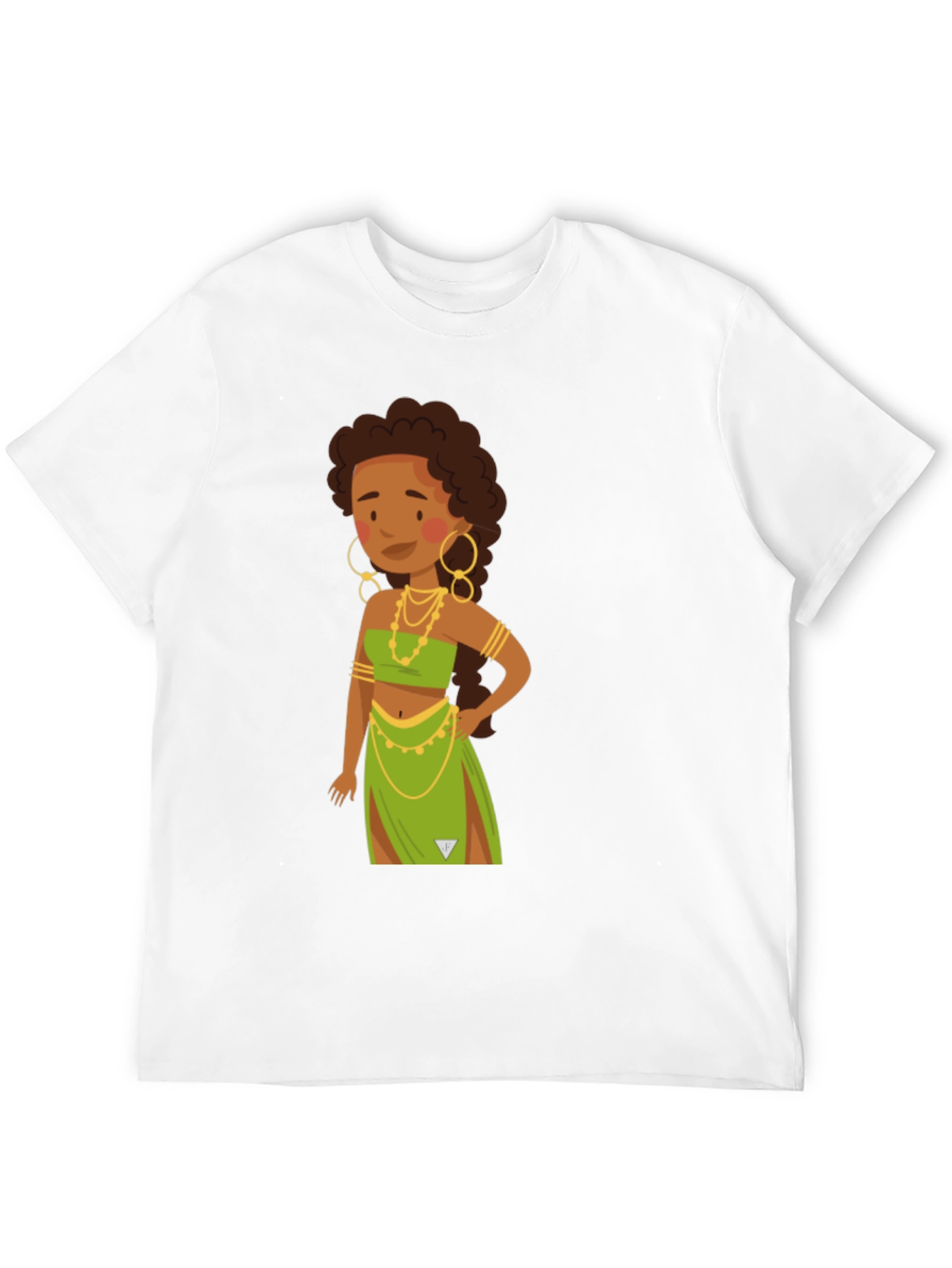Black Cartoon Woman Graphic Black T-Shirt view 12