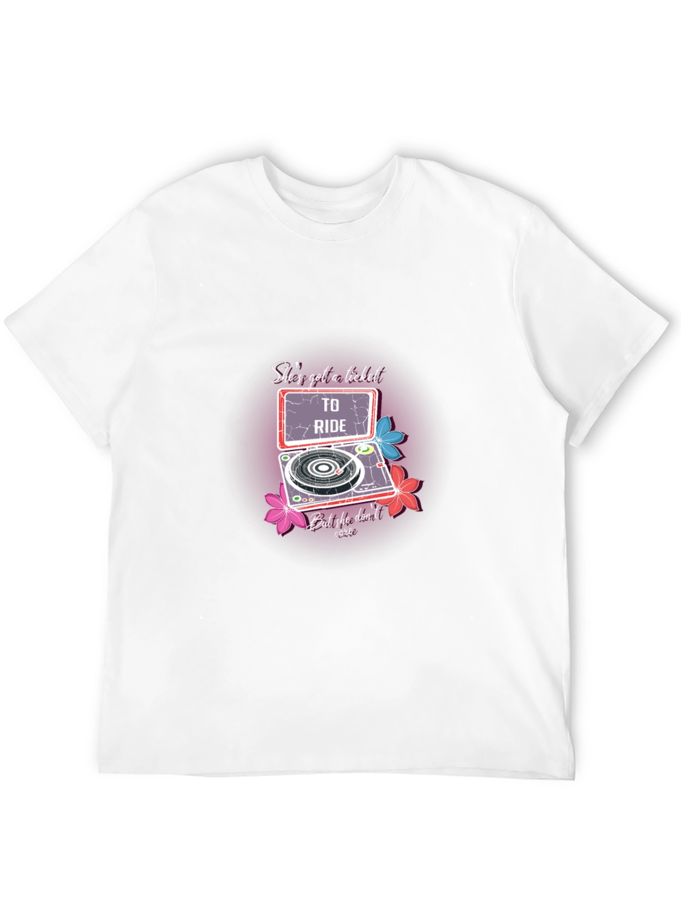 Black She's Got a Ticket to Ride Graphic T-Shirt view 12