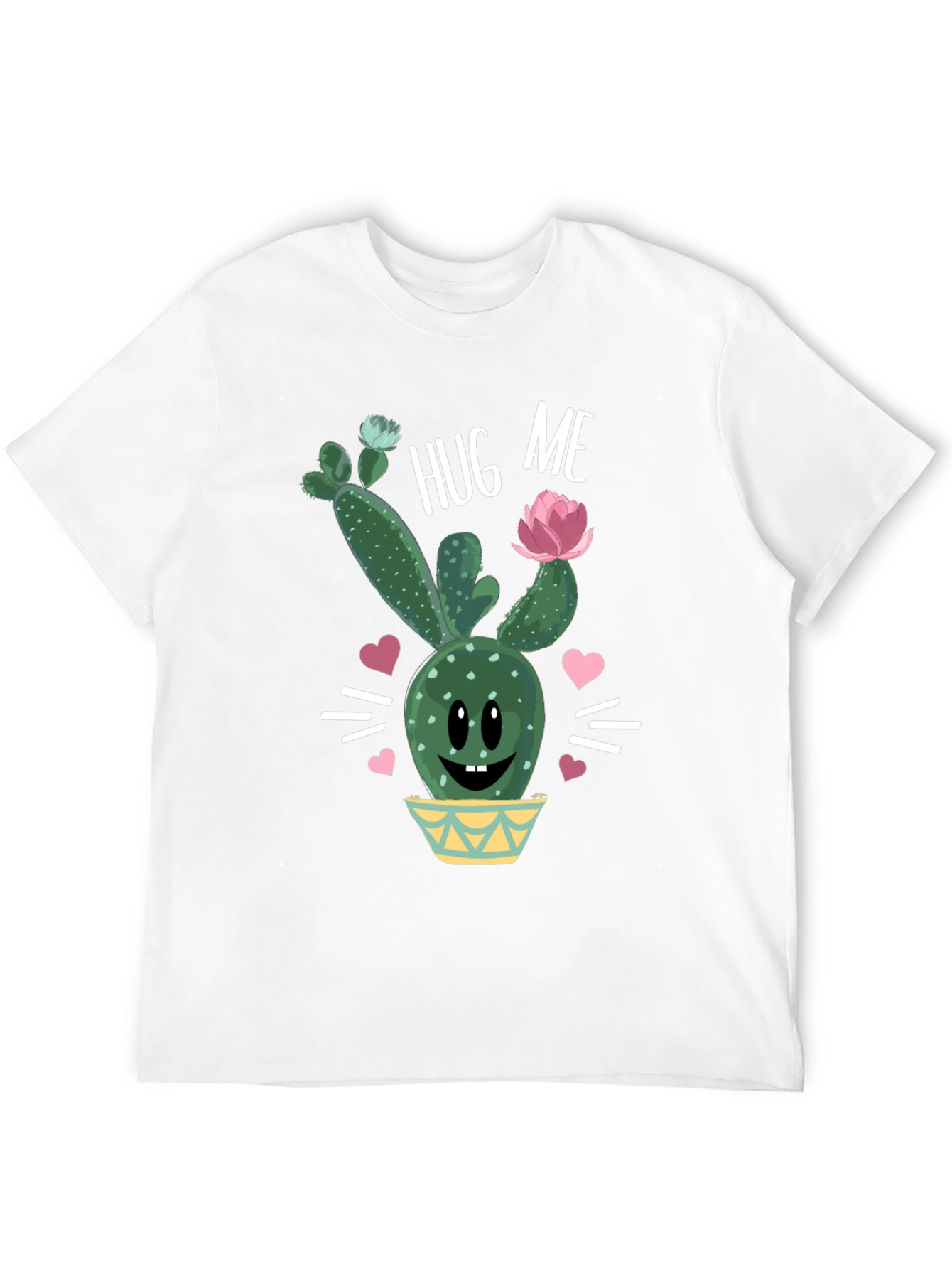 Black Hug Me Cactus T-Shirt - Cute Graphic Tee view 12