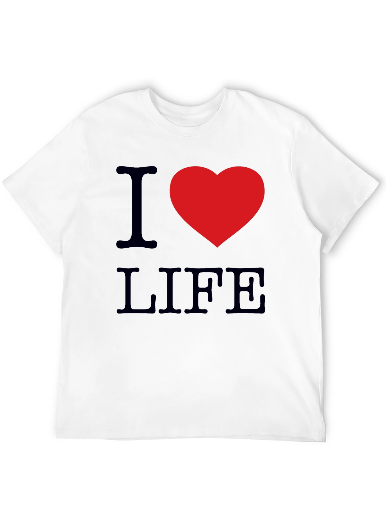 Black I Love Life Graphic Tee - Soft Cotton Comfort view 12