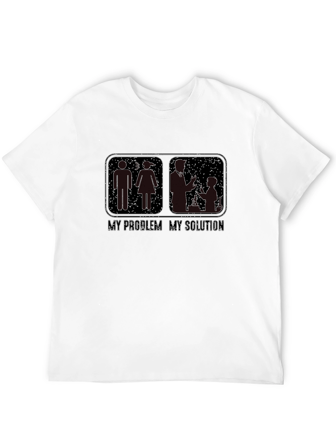 Black Problem Solution Graphic T-Shirt view 12