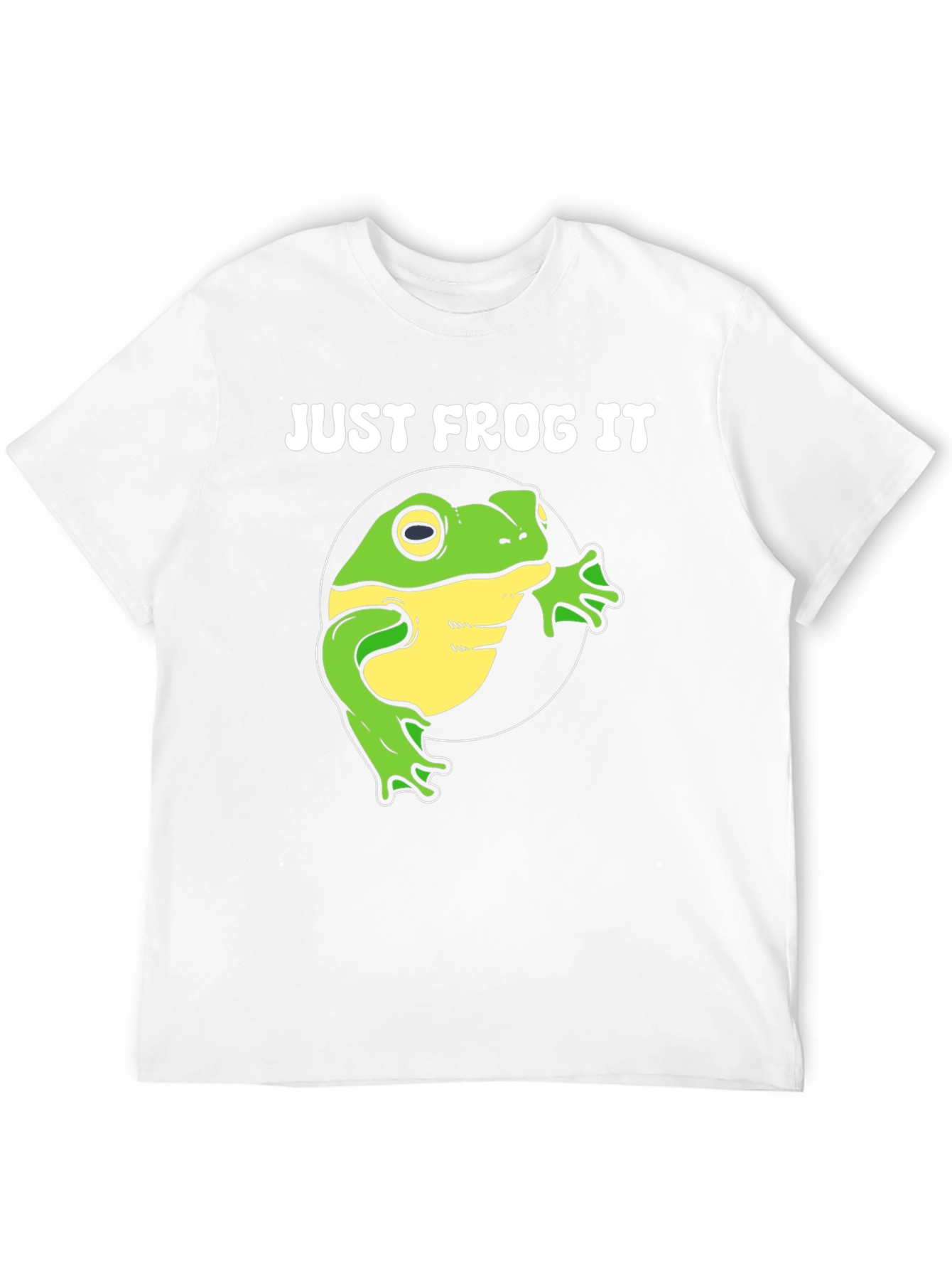 Black Just Frog It T-Shirt - Funny Animal Tee view 12