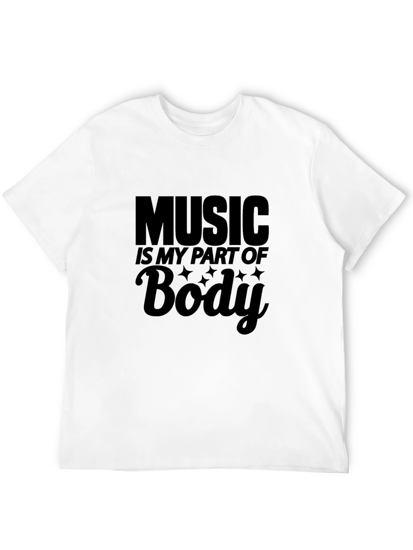 Black Music Is My Part of Body Black Graphic T-Shirt view 12