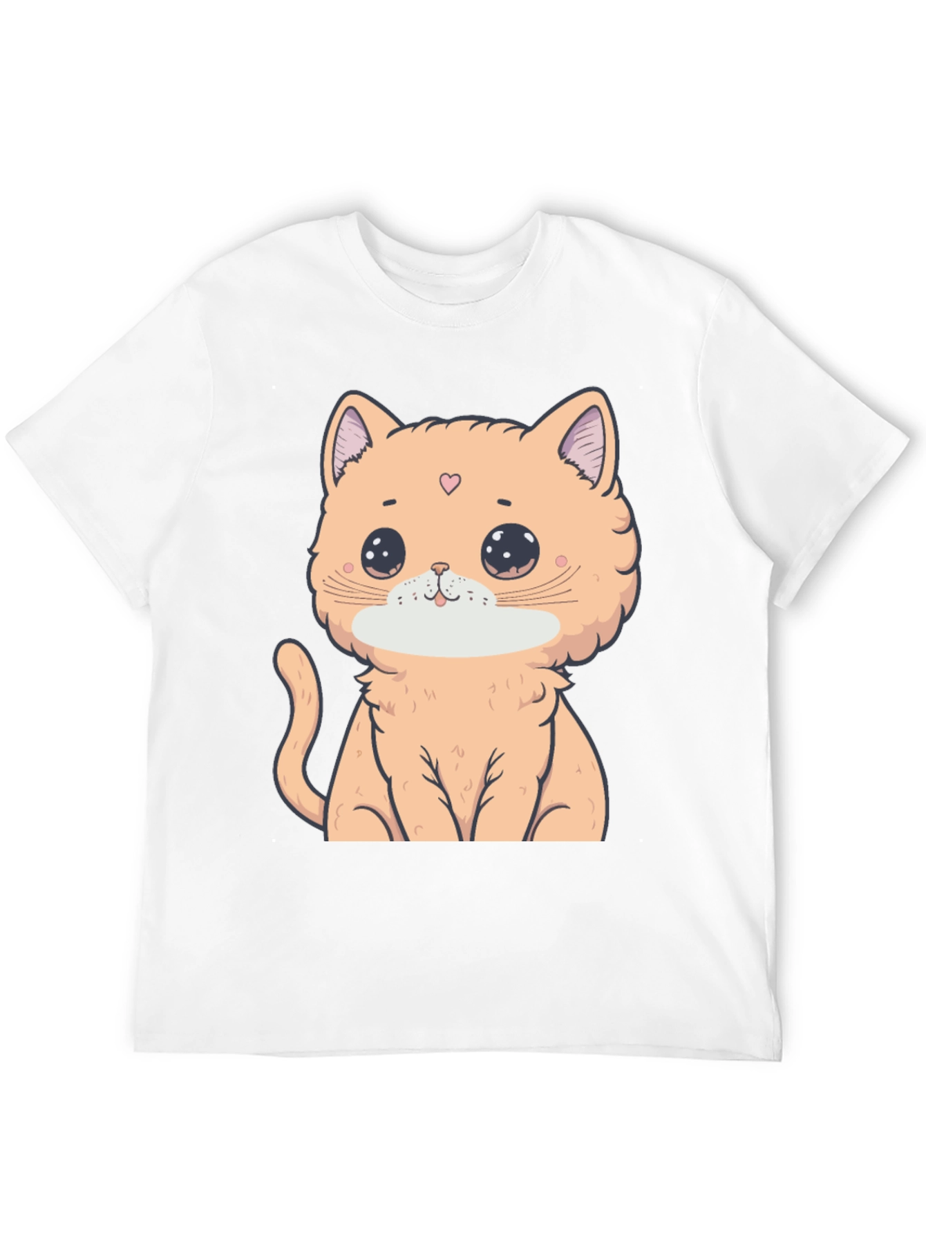 Black Cute Cartoon Cat Graphic Tee - Soft Cotton Comfort view 12