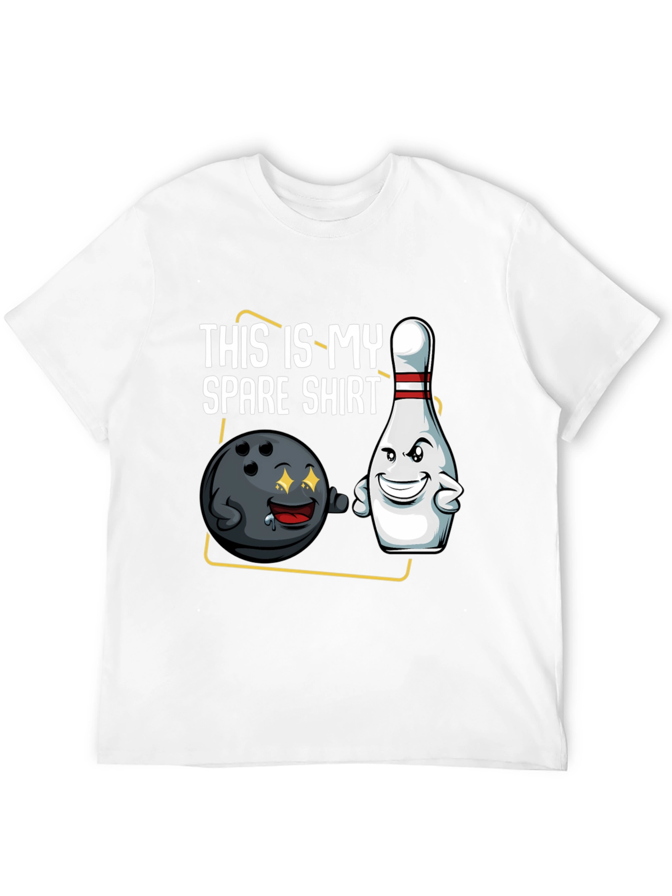 Black Funny Bowling T-Shirt - This is My Spare Shirt view 12