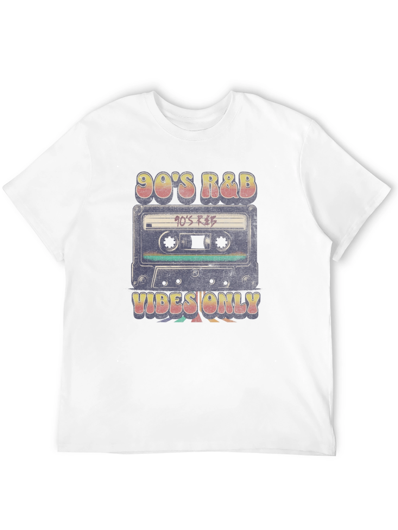 Black 90's R&B Vibes Only Retro Cassette T-Shirt view 12