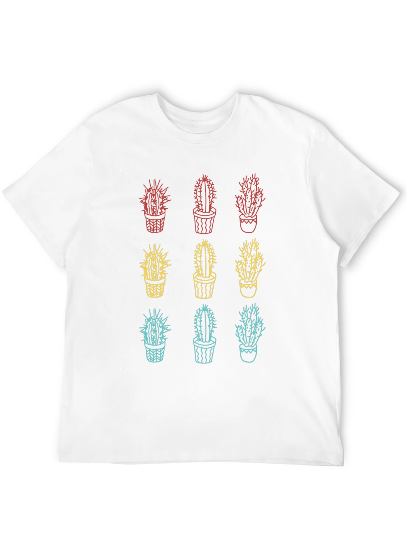 Black Cactus Graphic Tee - Trendy Unisex T-Shirt view 12