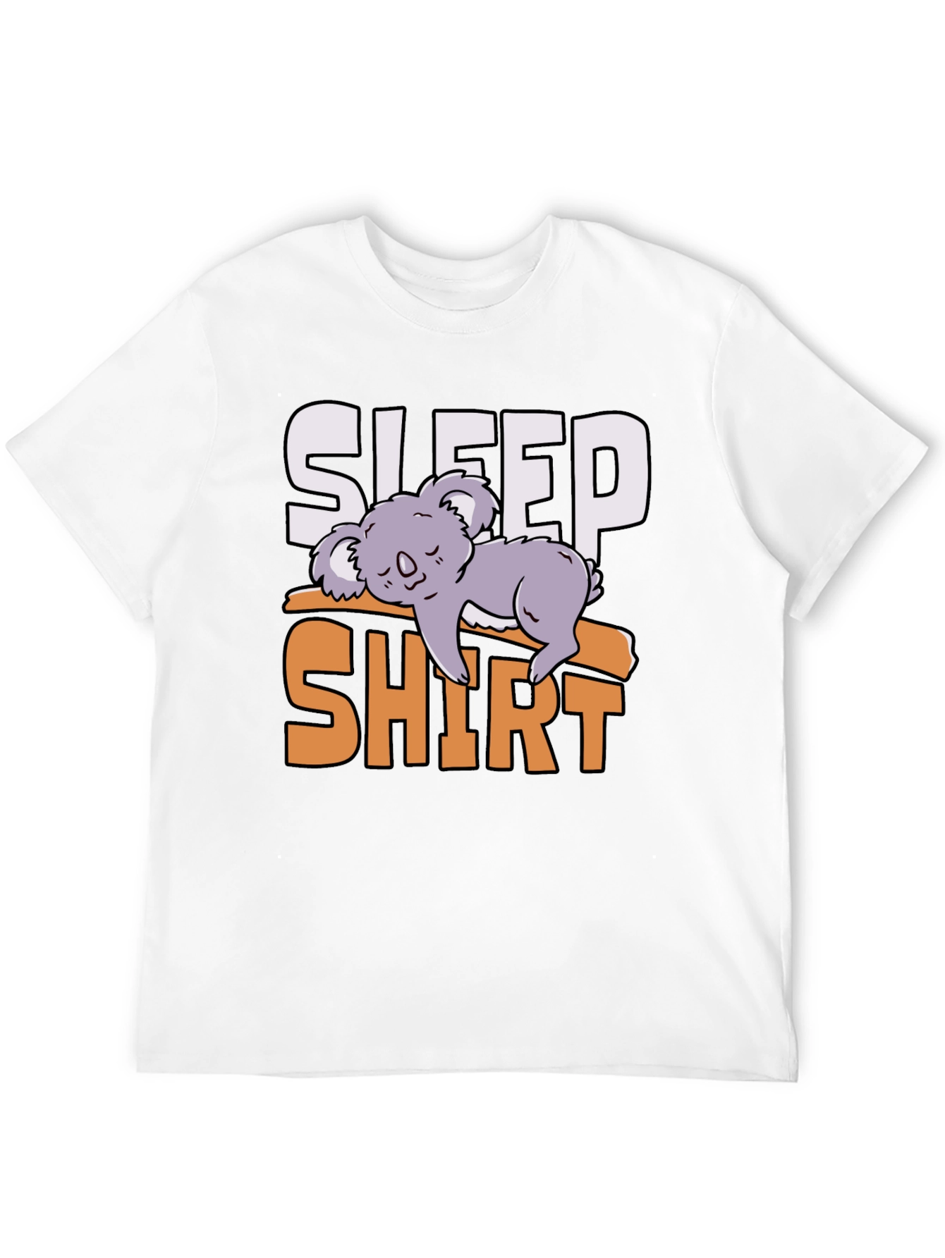 Black Sleep Shirt Koala Tee - Funny Lazy Animal T-Shirt view 12