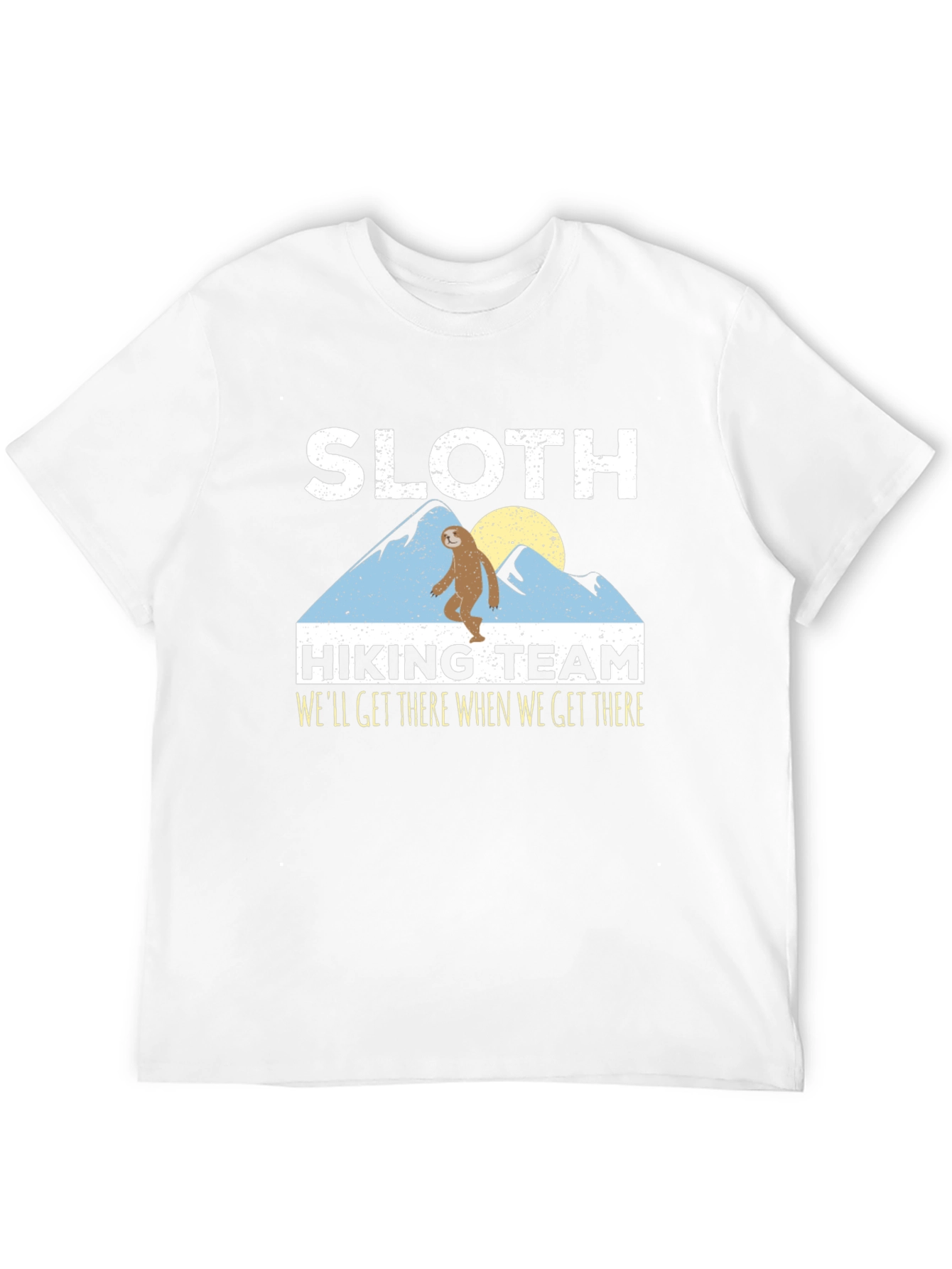 Black Sloth Hiking Team T-Shirt - Funny Graphic Tee view 12