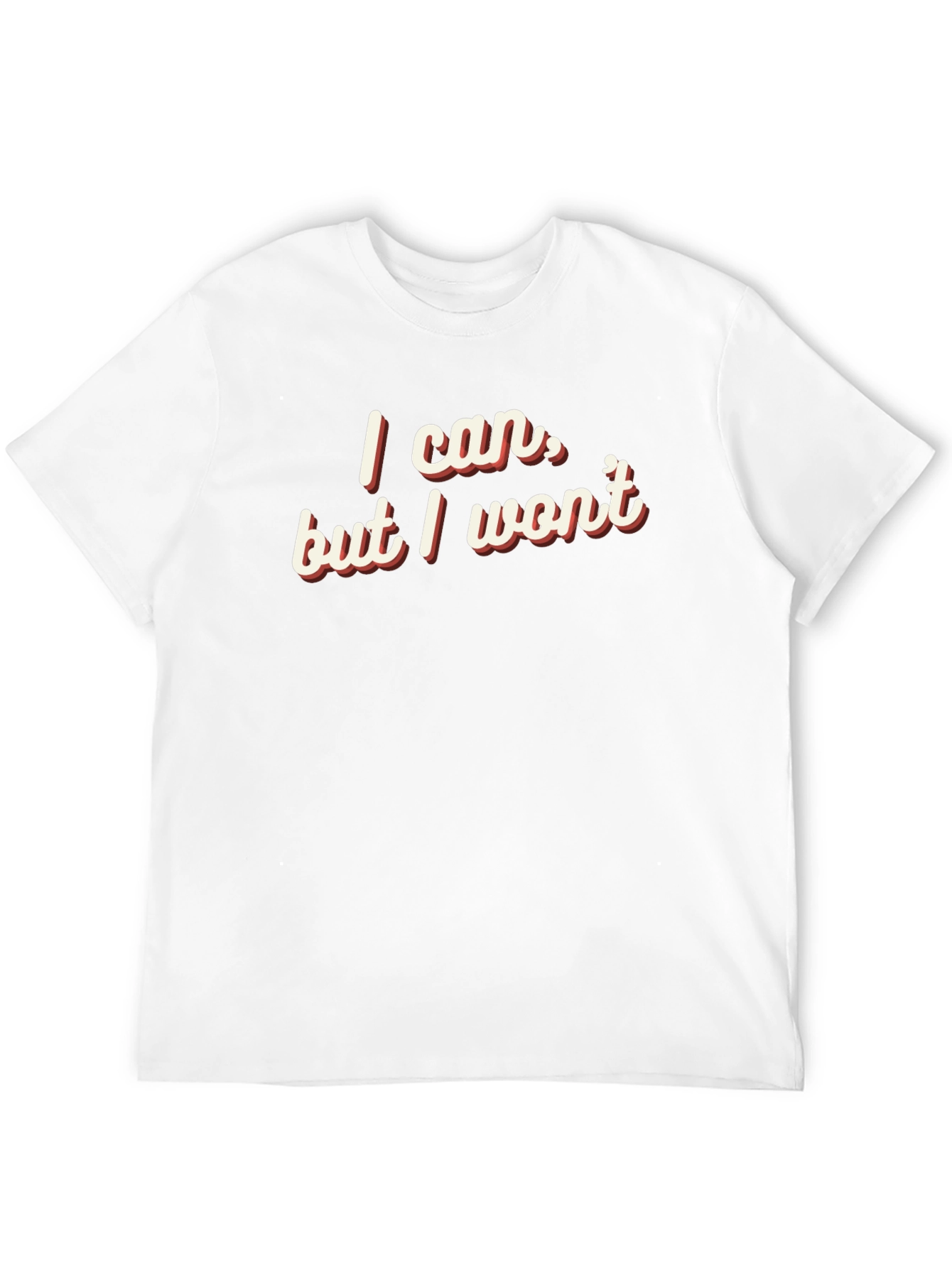 Black I Can But I Won't Graphic Tee view 12