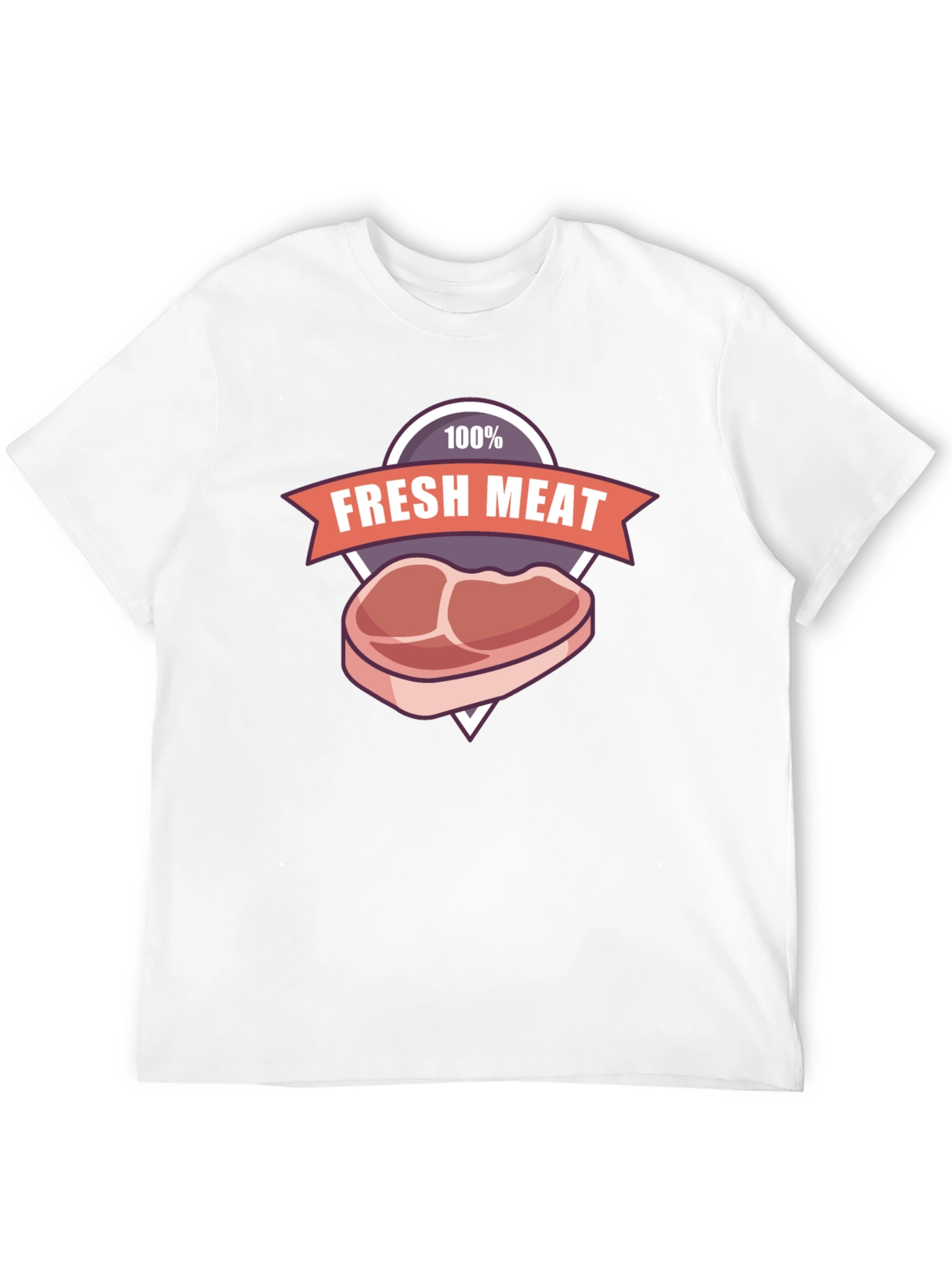 Black Fresh Meat Graphic T-Shirt - Black Cotton Tee view 12